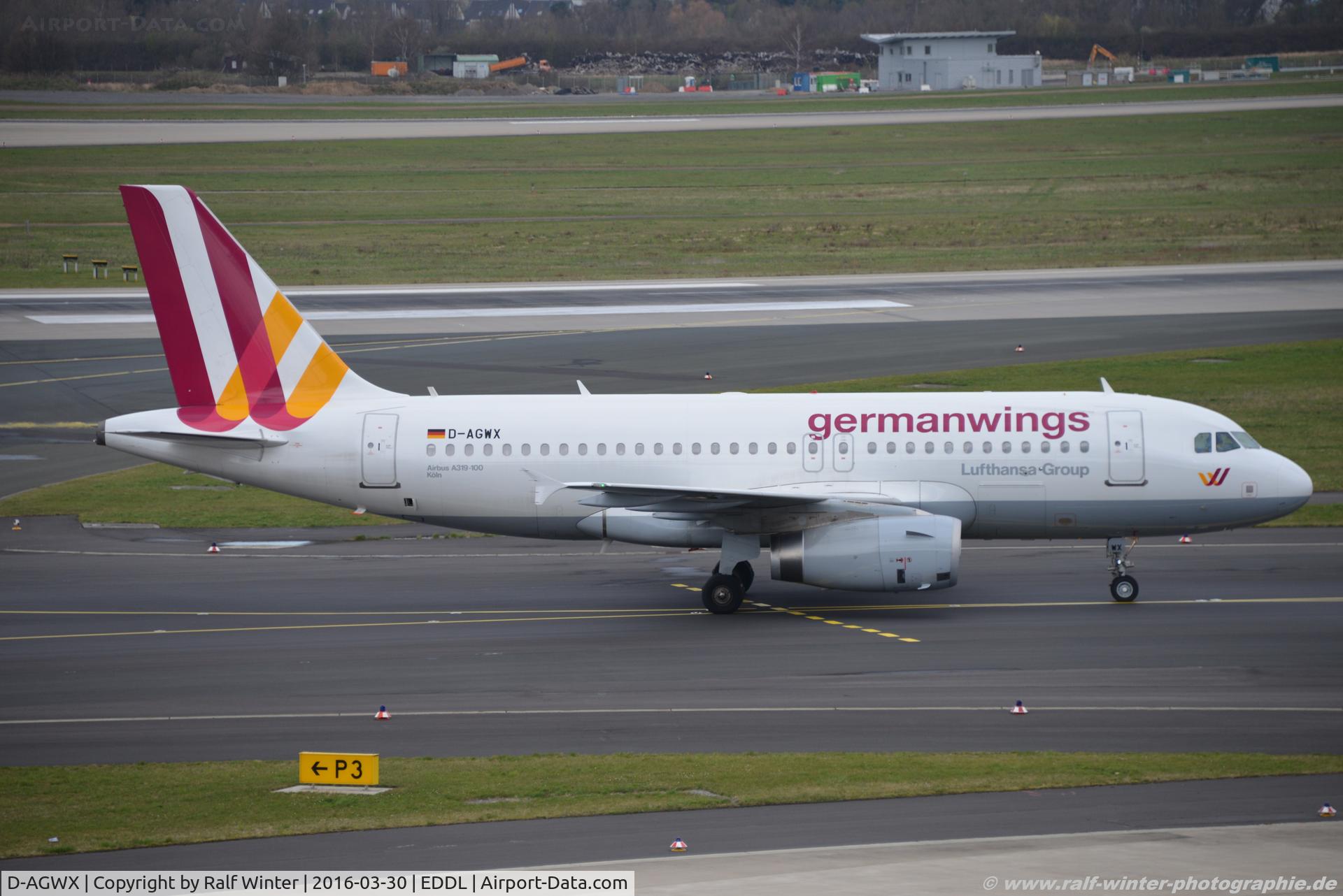 D-AGWX, 2013 Airbus A319-132 C/N 5569, Airbus A319-132 - 4U GWI Germanwings - 5569 - D-AGWX - 30.03.2016 - DUS