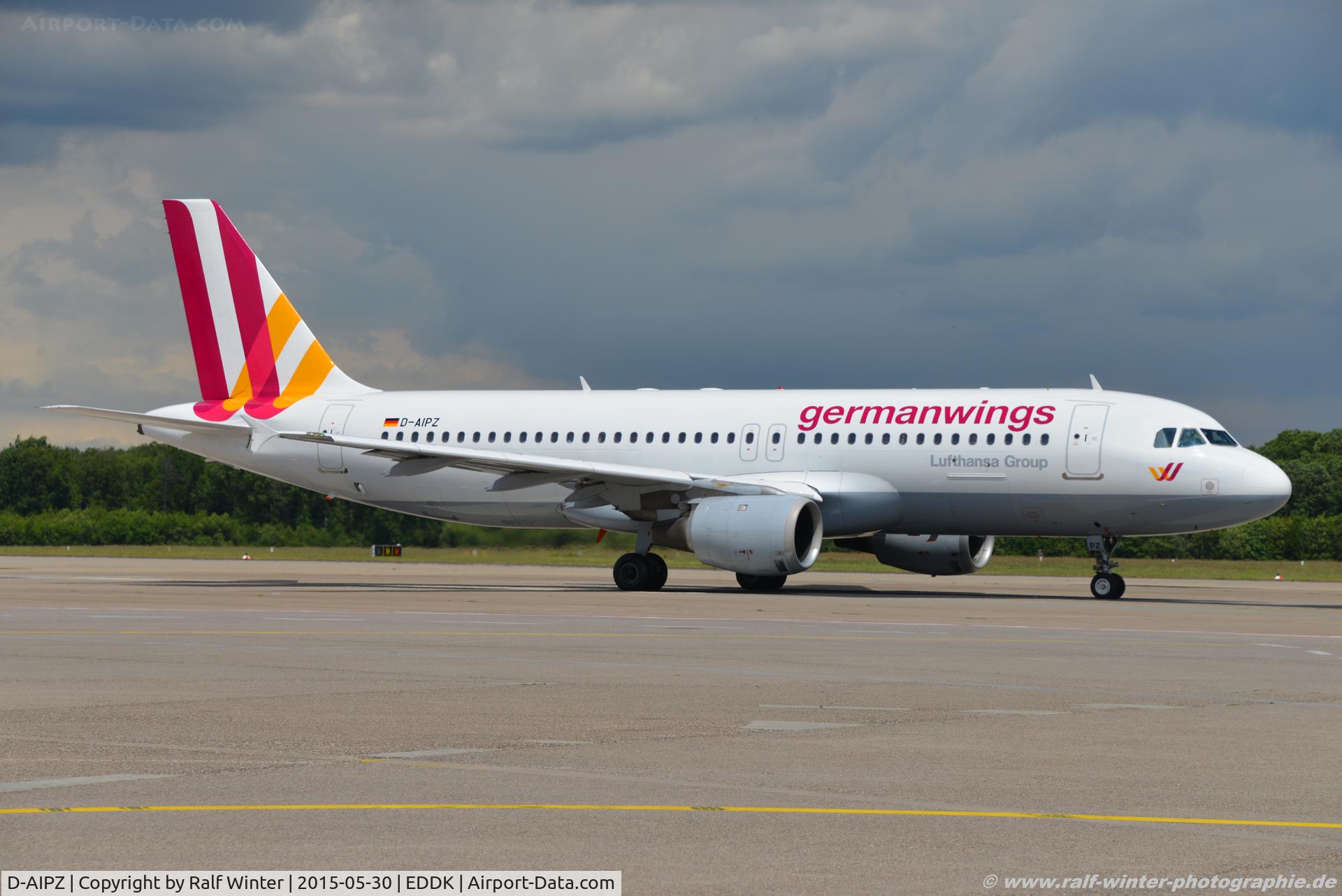 D-AIPZ, 1991 Airbus A320-211 C/N 162, Airbus A320-211 - 4U GWI Germanwings ex. Lufthansa 'Erfurt' - 162 - D-AIPZ - 30.05.2015 - CGN
