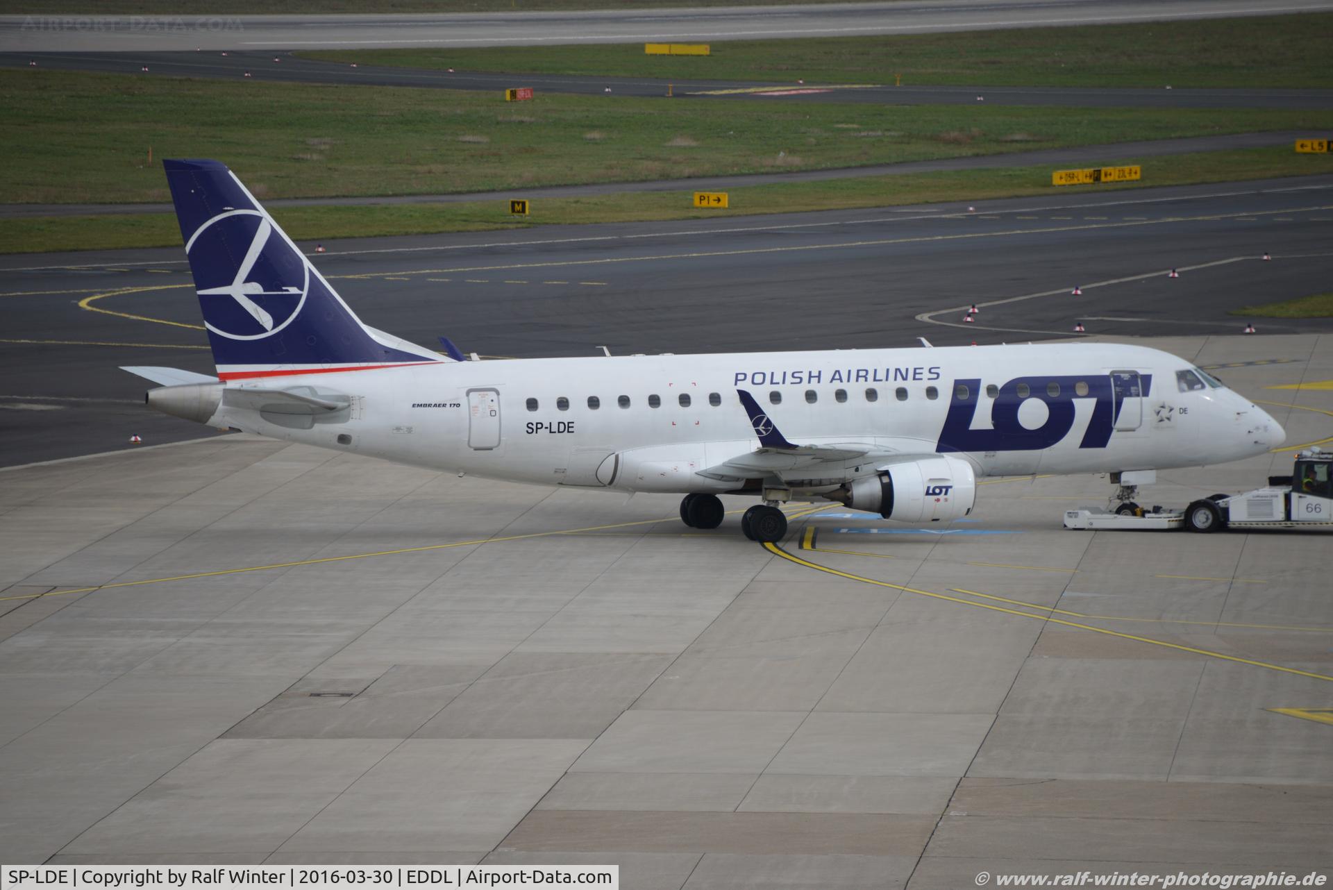 SP-LDE, 2004 Embraer 170ST (ERJ-170-100ST) C/N 17000029, Embraer ERJ-170LR - LO LOT LOT Polish Airlines - 17000029 - SP-LDE - 30.03.2016 - DUS