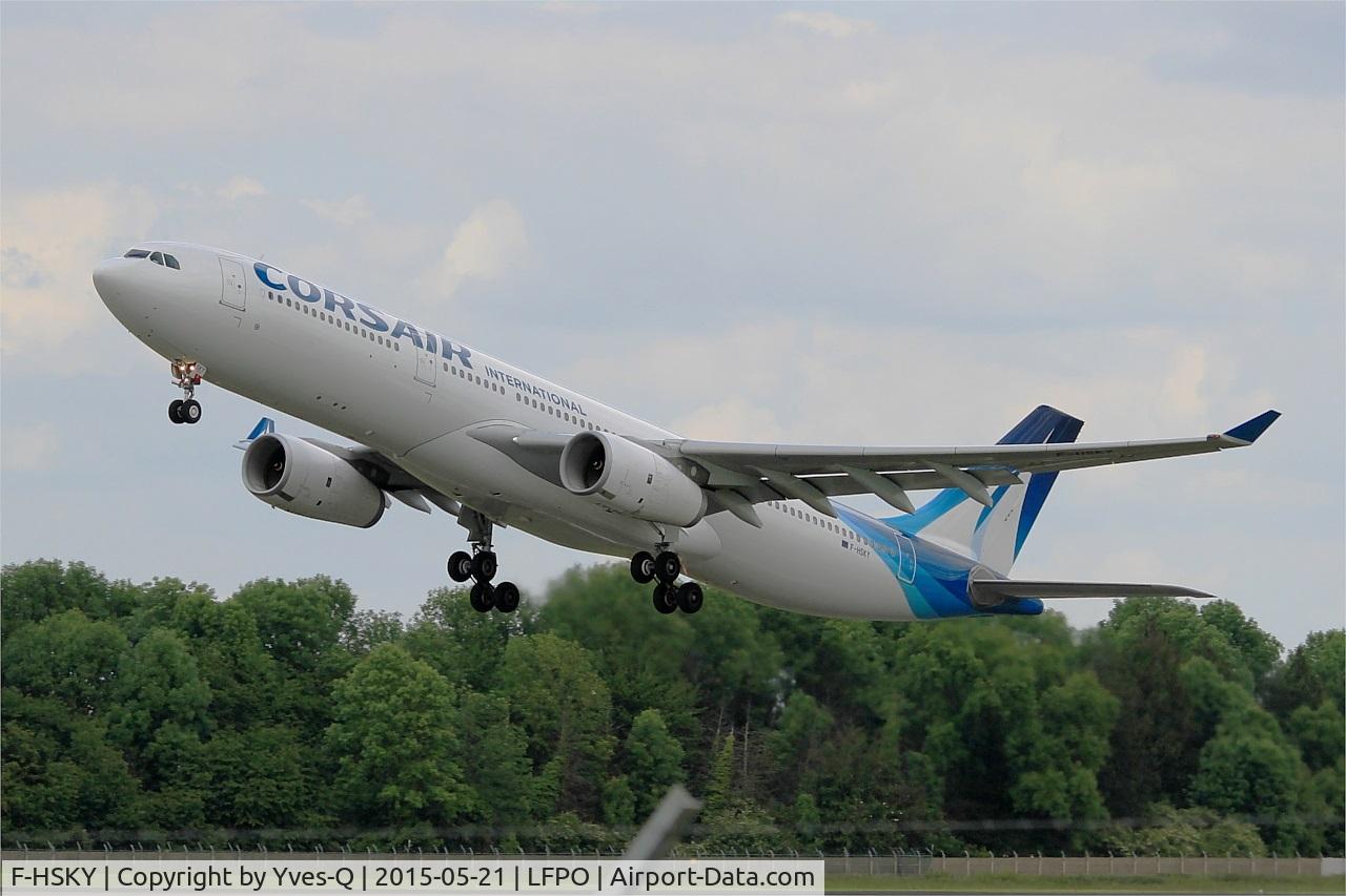 F-HSKY, 2012 Airbus A330-343 C/N 1359, Airbus A330-343, Take off rwy 24, Paris-Orly airport (LFPO-ORY)