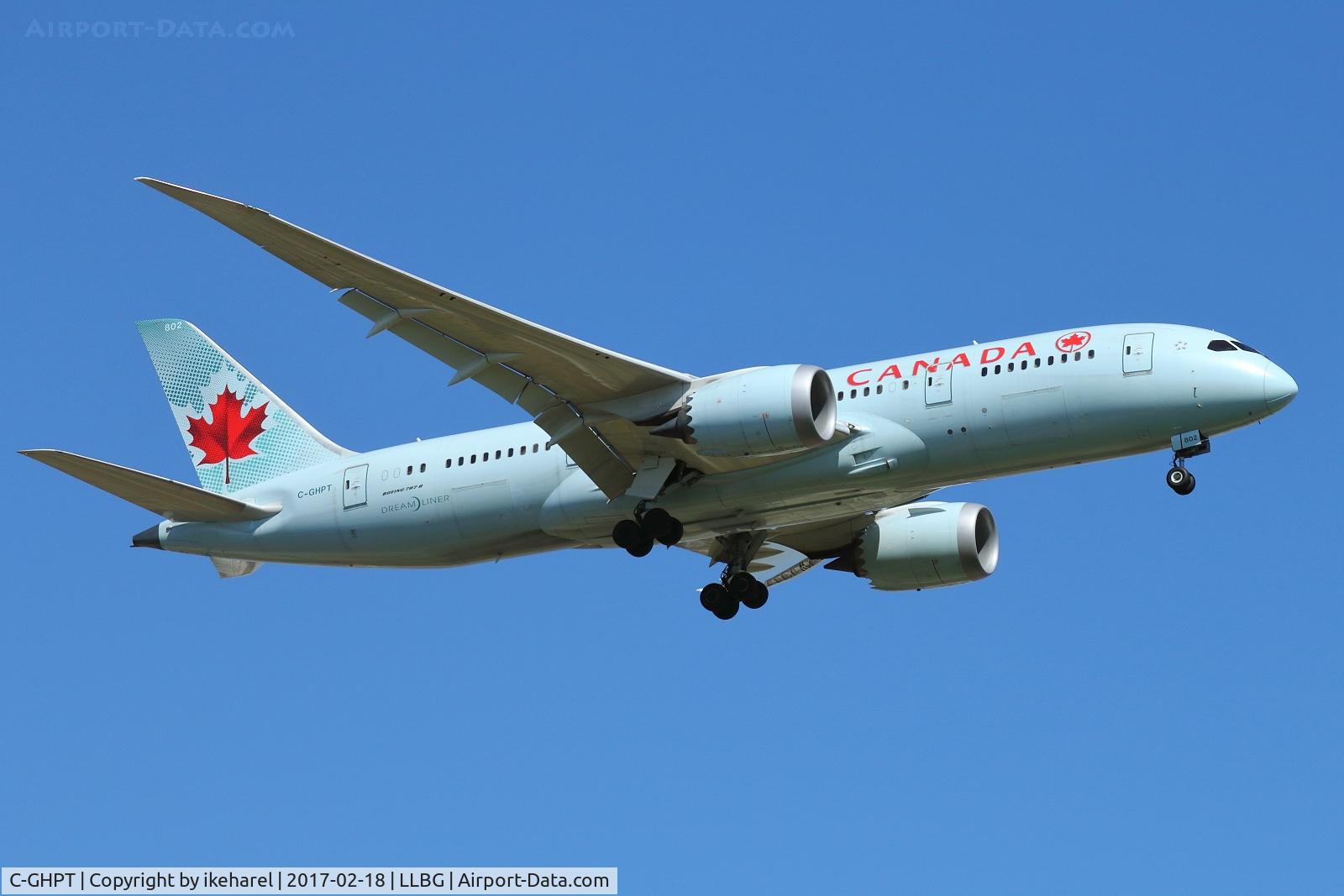 C-GHPT, 2014 Boeing 787-8 Dreamliner C/N 35258, Flight from Toronto before landing on runway 12.