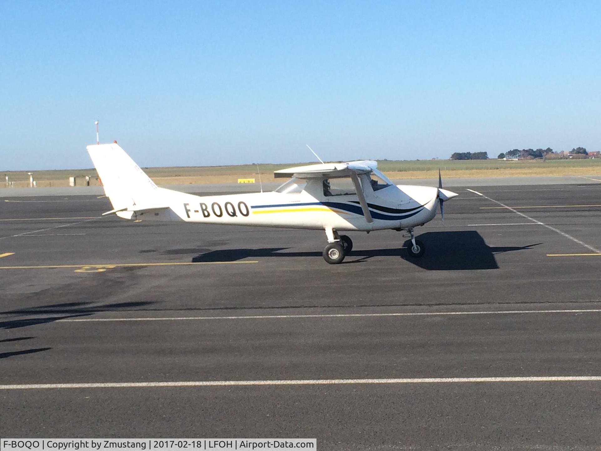 F-BOQO, Reims F150G C/N 0133, LFOH airport Le Havre France 
February 18 - 2017