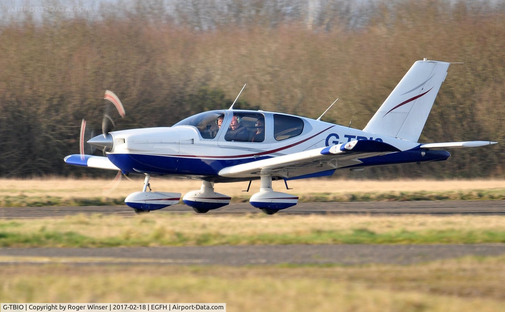 G-TBIO, 1983 Socata TB-10 Tobago C/N 340, Resident TB-10 Tobago departing Runway 22.