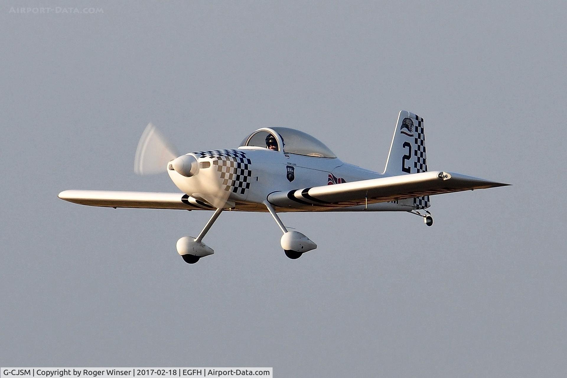 G-CJSM, 2016 Vans RV-8 C/N LAA 303-15296, Resident RV-8 (Raven 2) departing Runway 22.