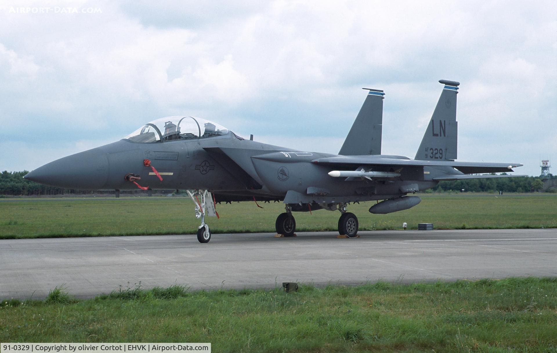 91-0329, 1991 McDonnell Douglas F-15E Strike Eagle C/N 1236/E194, Volkel airshow 2004