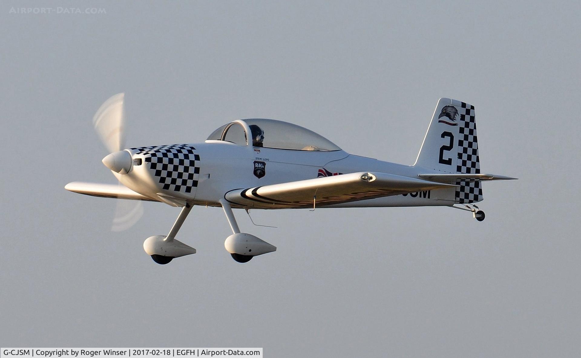 G-CJSM, 2016 Vans RV-8 C/N LAA 303-15296, Resident RV-8 (Raven 2) departing Runway 22.