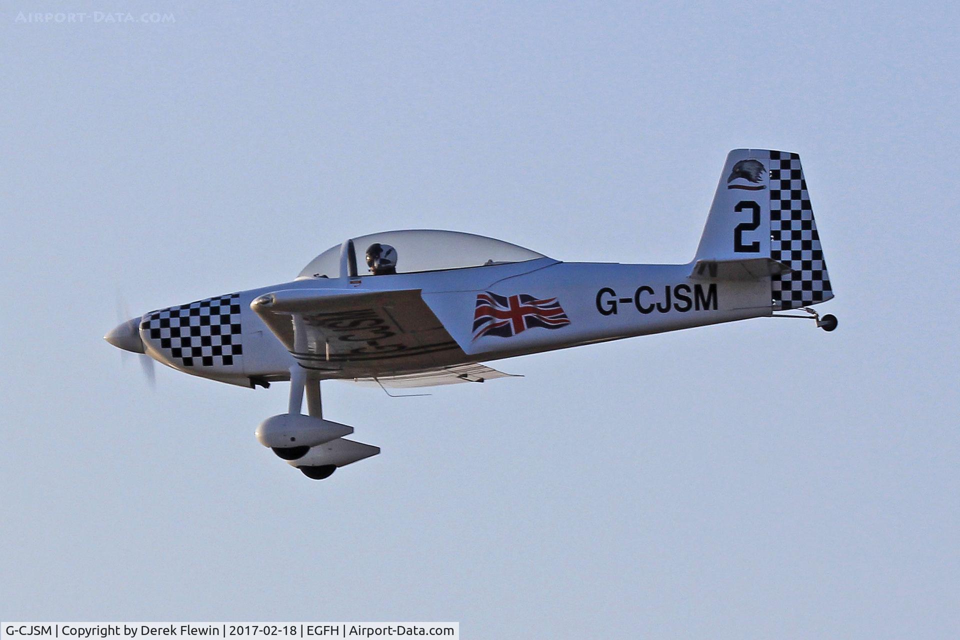 G-CJSM, 2016 Vans RV-8 C/N LAA 303-15296, RV-8, new Raven 2, seen departing runway 22 on a local training sorte.