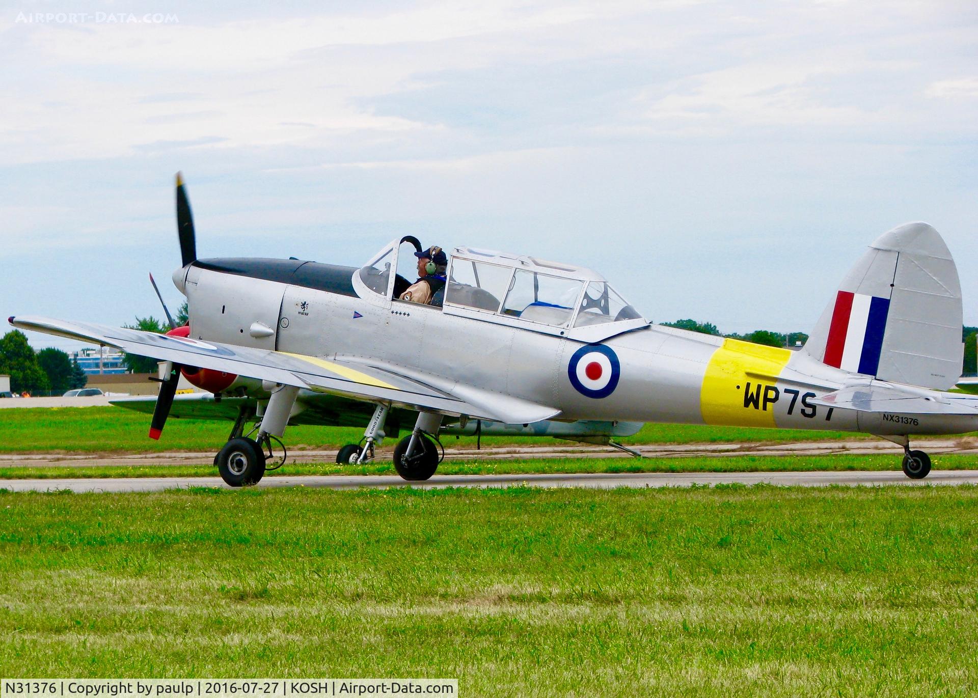 N31376, 1951 De Havilland DHC-1 Chipmunk T.10 C/N C1/0689 (DHB-580?), At Oshkosh.