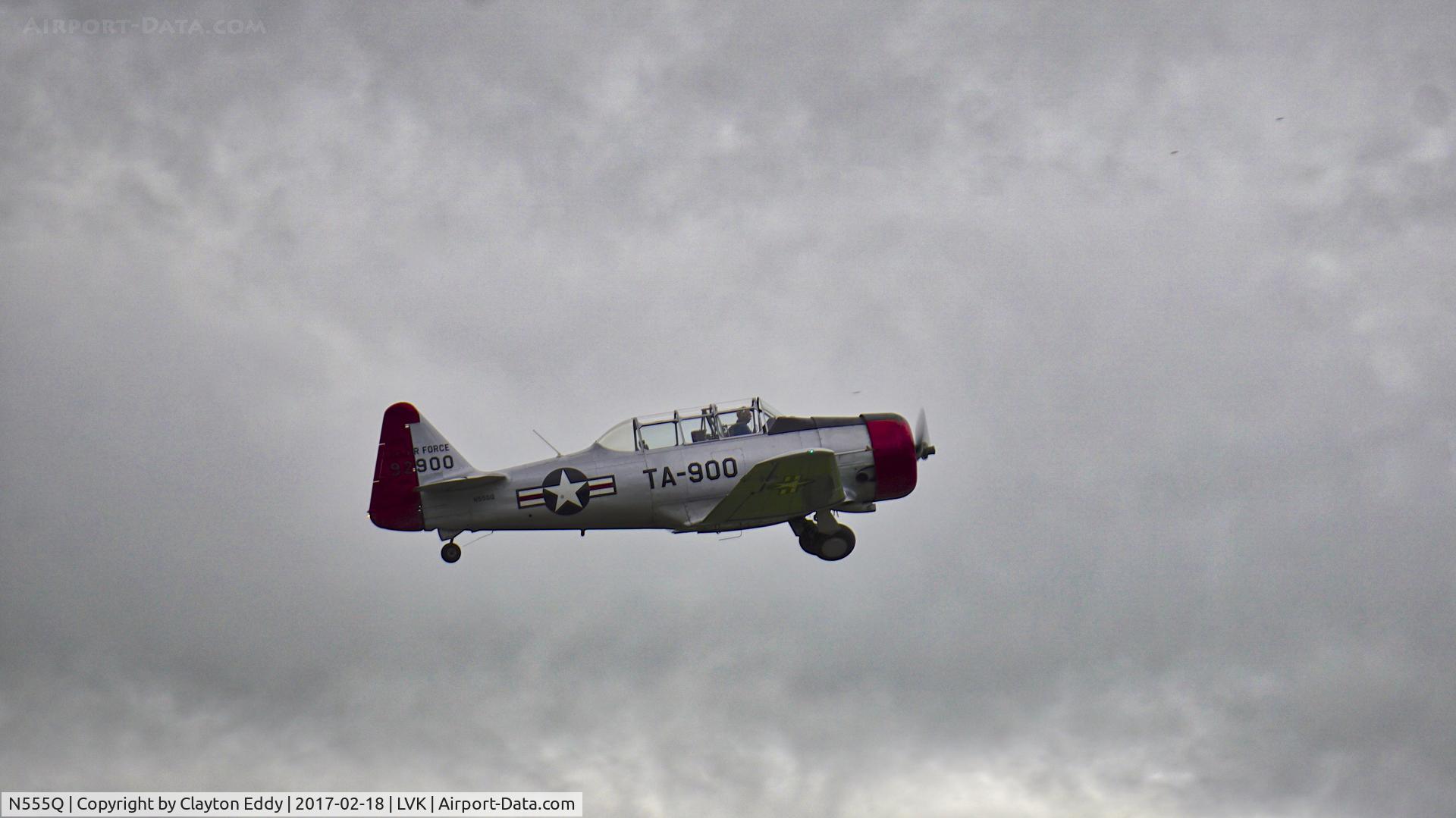 N555Q, 1957 North American AT-6G Texan C/N 197-042, Livermore Airport California 2017