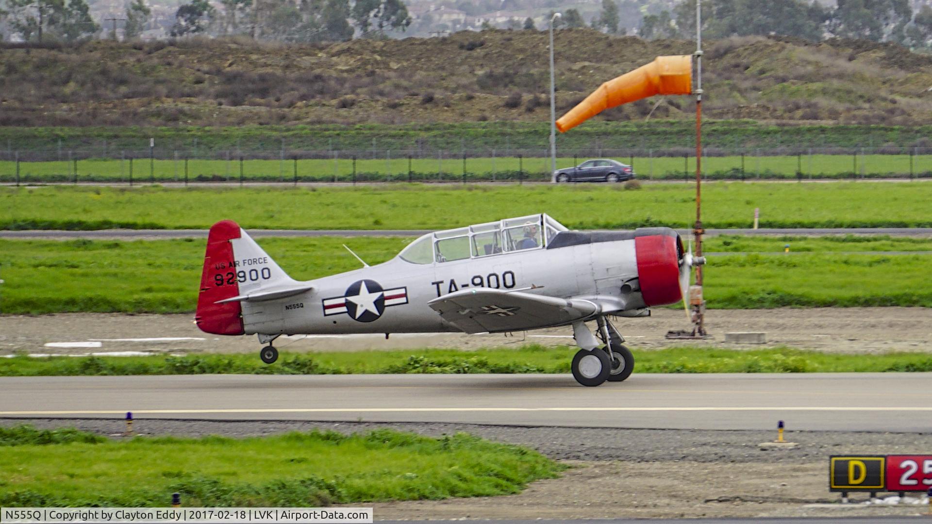 N555Q, 1957 North American AT-6G Texan C/N 197-042, Livermore Airport California 2017