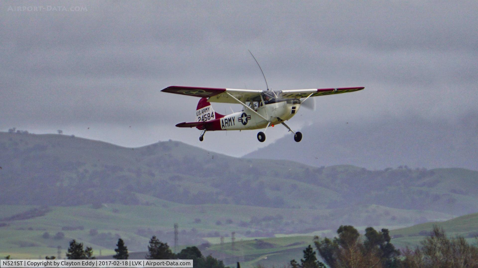 N521ST, Cessna 305C (0-1E) C/N 24584, Livermore Airport California 2017