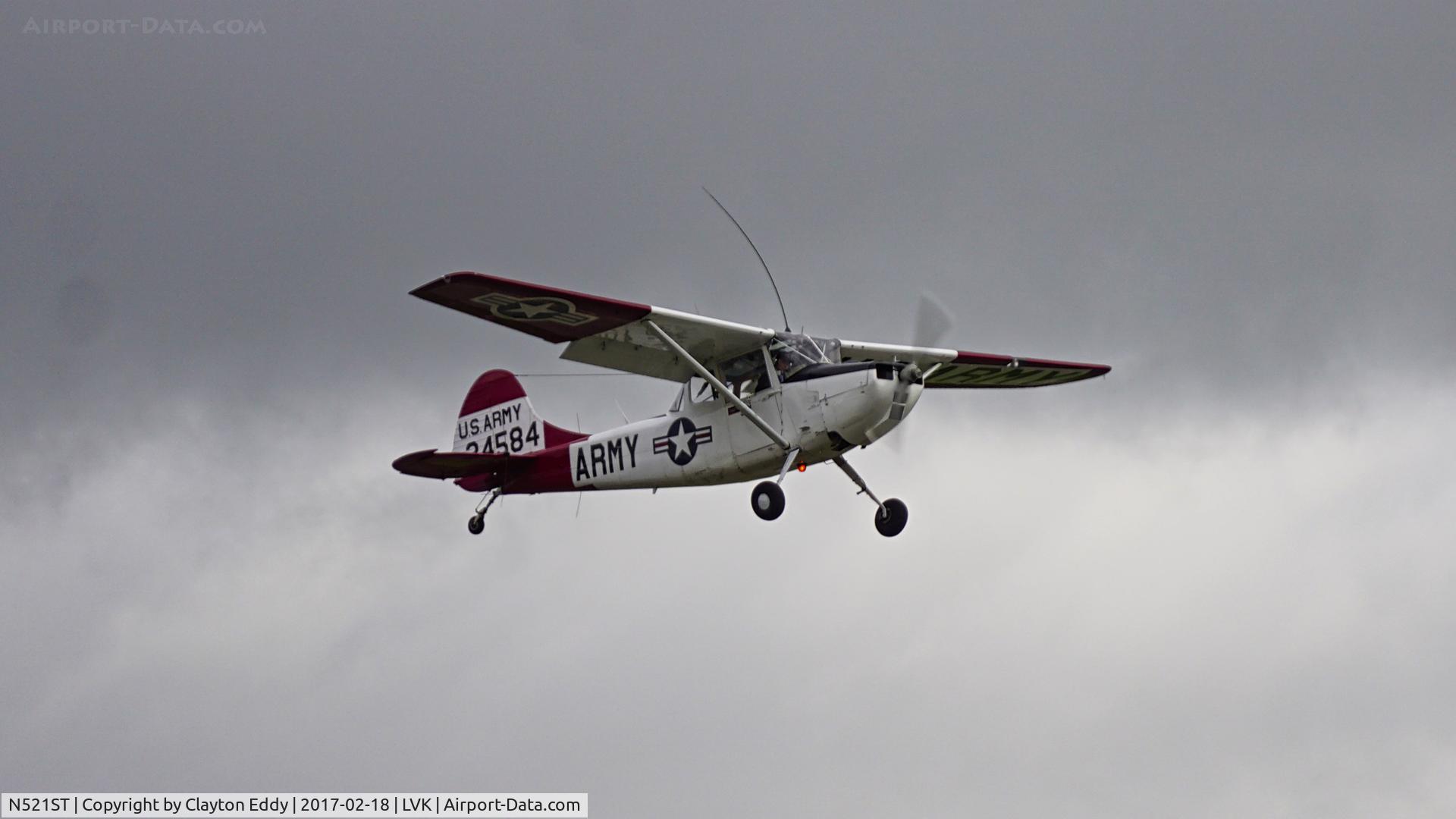 N521ST, Cessna 305C (0-1E) C/N 24584, Livermore Airport California 2017