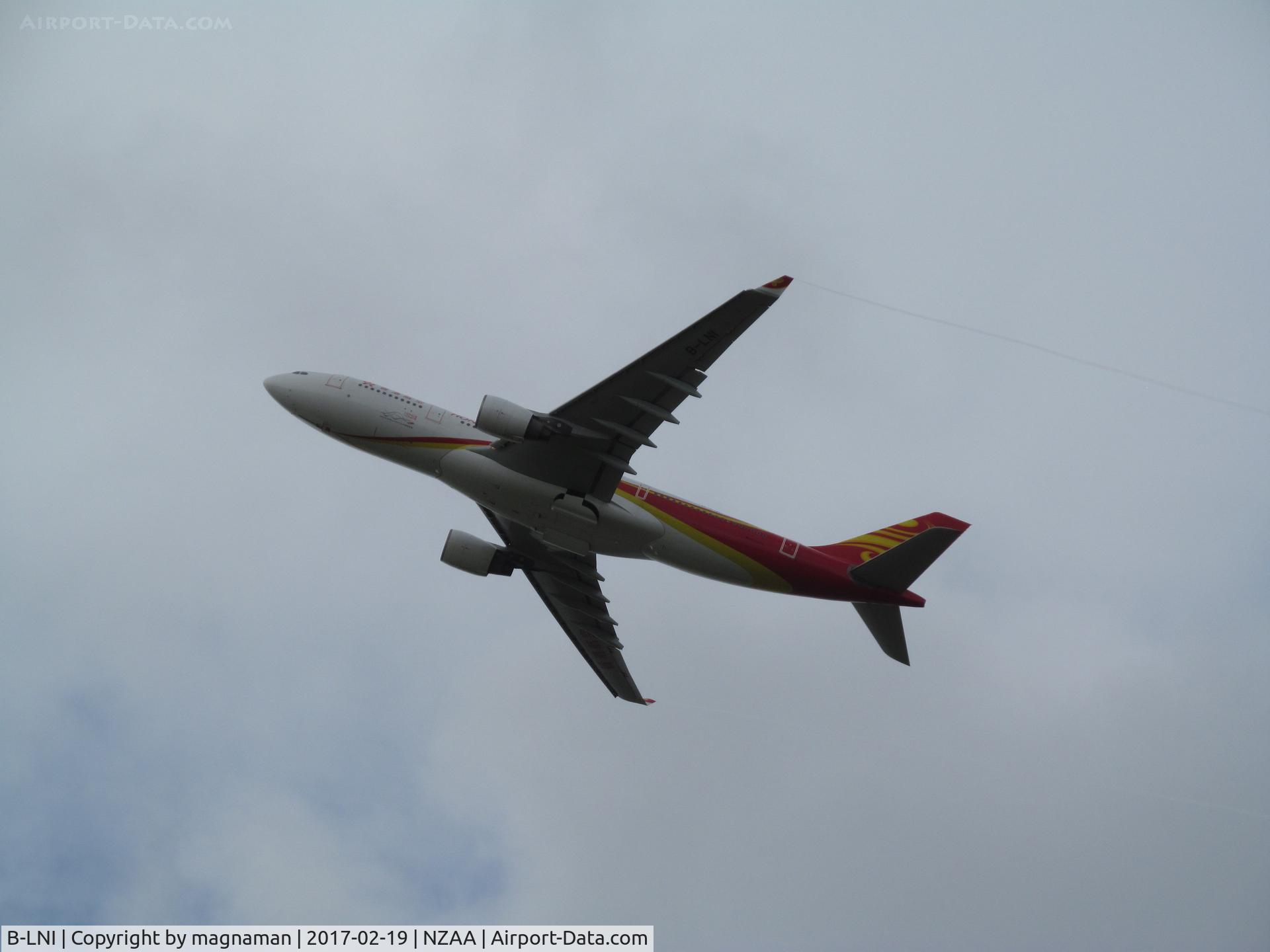 B-LNI, 2010 Airbus A330-223 C/N 1034, departing AKL