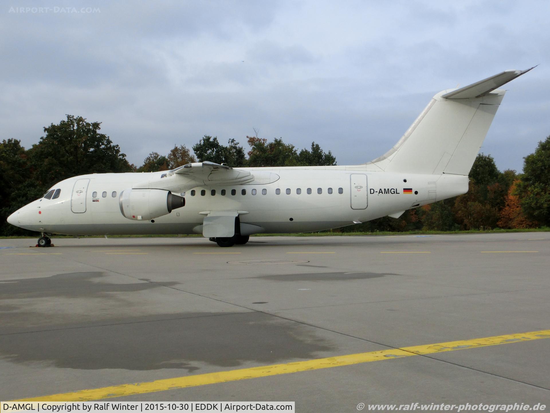 D-AMGL, 1986 British Aerospace BAe.146-200 C/N E2055, British Aerospace BAe 146-200 - WL WDL WDL Aviation - E2055 - D-AMGL - 30.10.2015 - CGN