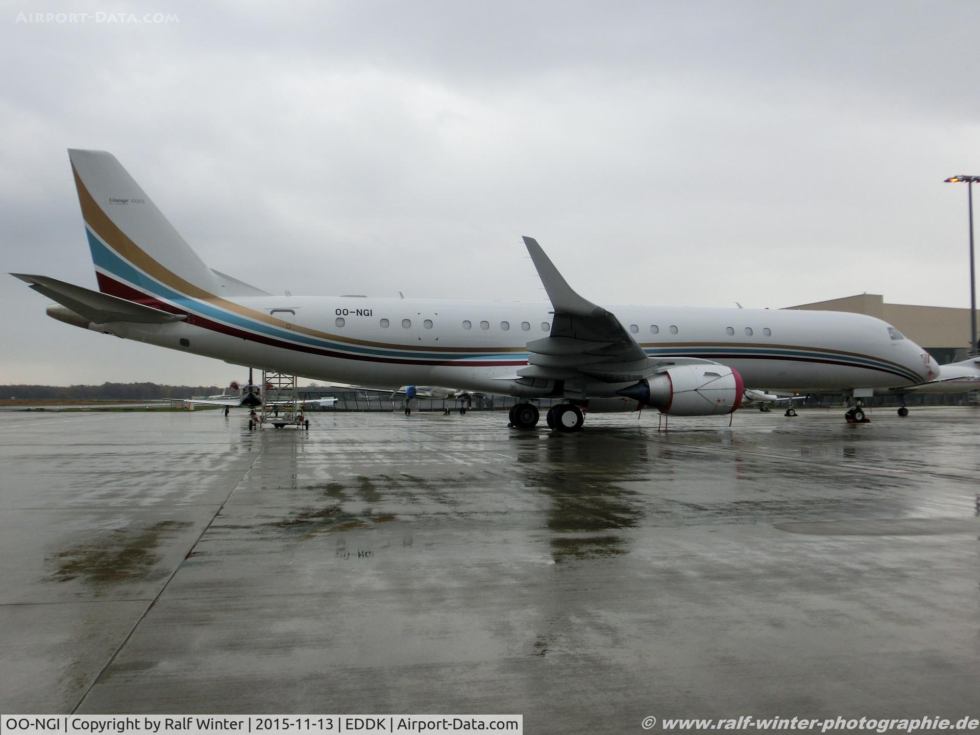 OO-NGI, 2013 Embraer ERJ-190-100ECJ Lineage 1000 C/N 19000611, Embraer ERJ-190ECJ Lineage 1000 - FYG Flying Service - 19000611 - OO-NGI - 13.11.2015 - CGN