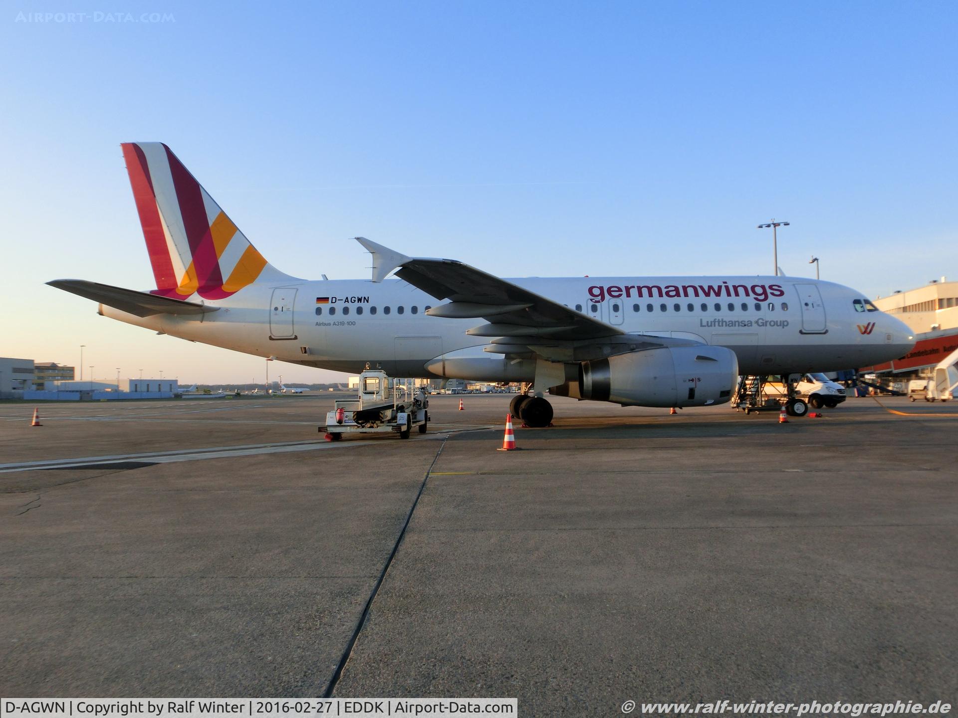 D-AGWN, 2009 Airbus A319-132 C/N 3841, Airbus A319-132 - 4U GWI Germanwings - 3841 - D-AGWN - 27.02.2016 - CGN