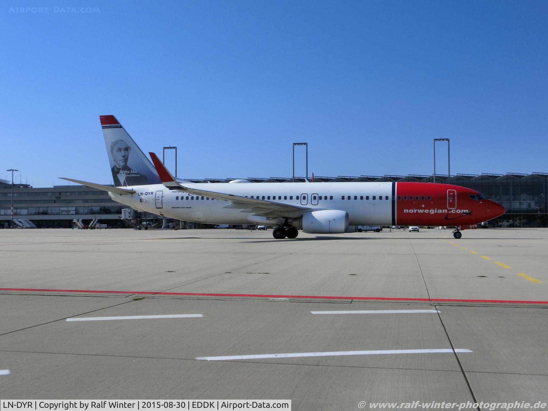 LN-DYR, 2011 Boeing 737-8JP C/N 40870, Boeing 737-8JP(W) - DY NAX Norwegian Air Shuttle 'Peter C. Asbjornsen' - 40870 - LN-DYR - 30.08.2015 - CGN