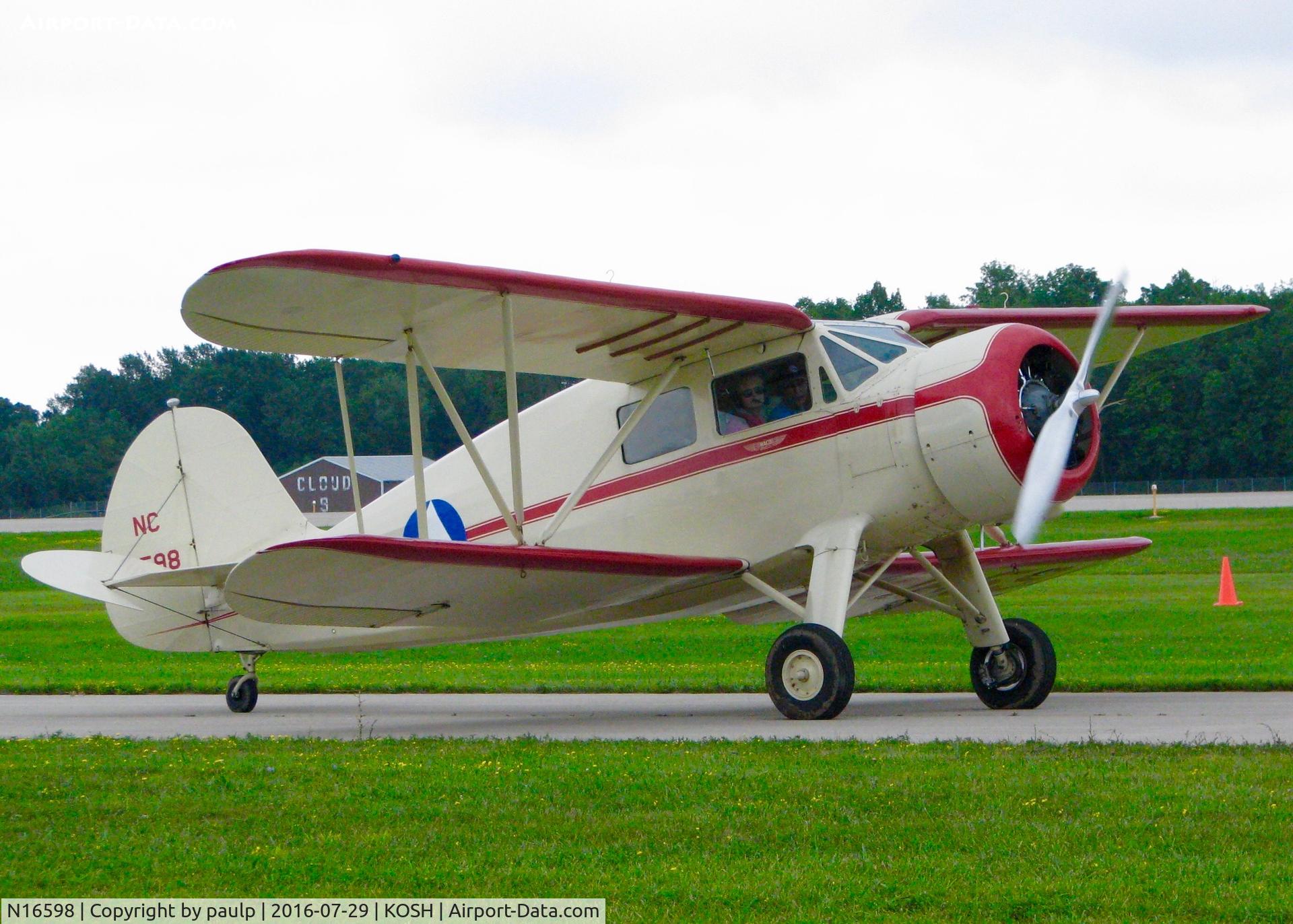 N16598, 1936 Waco YKS-6 C/N 4522, At Oshkosh.