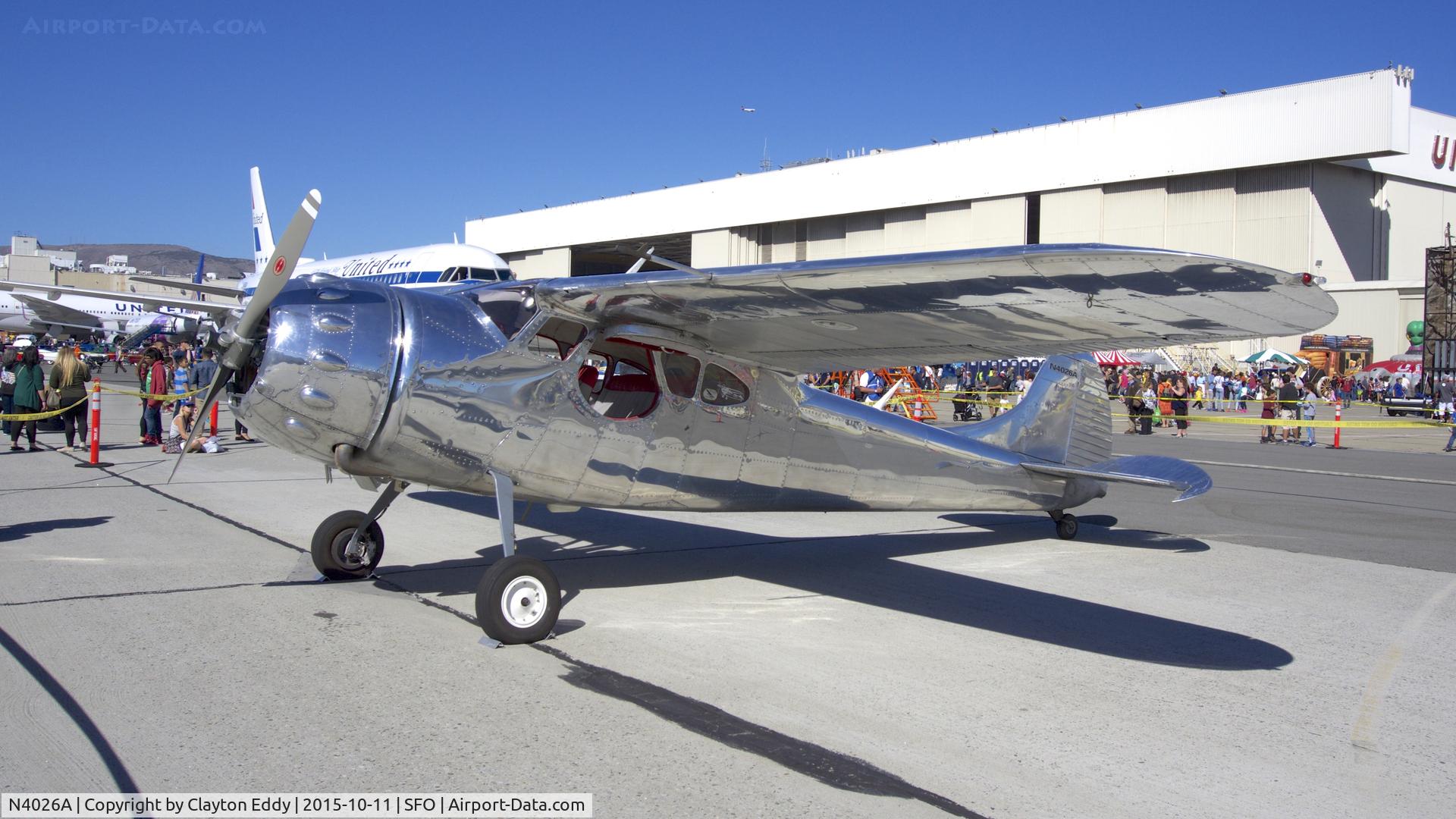 N4026A, 1952 Cessna 195A C/N 7830, SFO 2015
