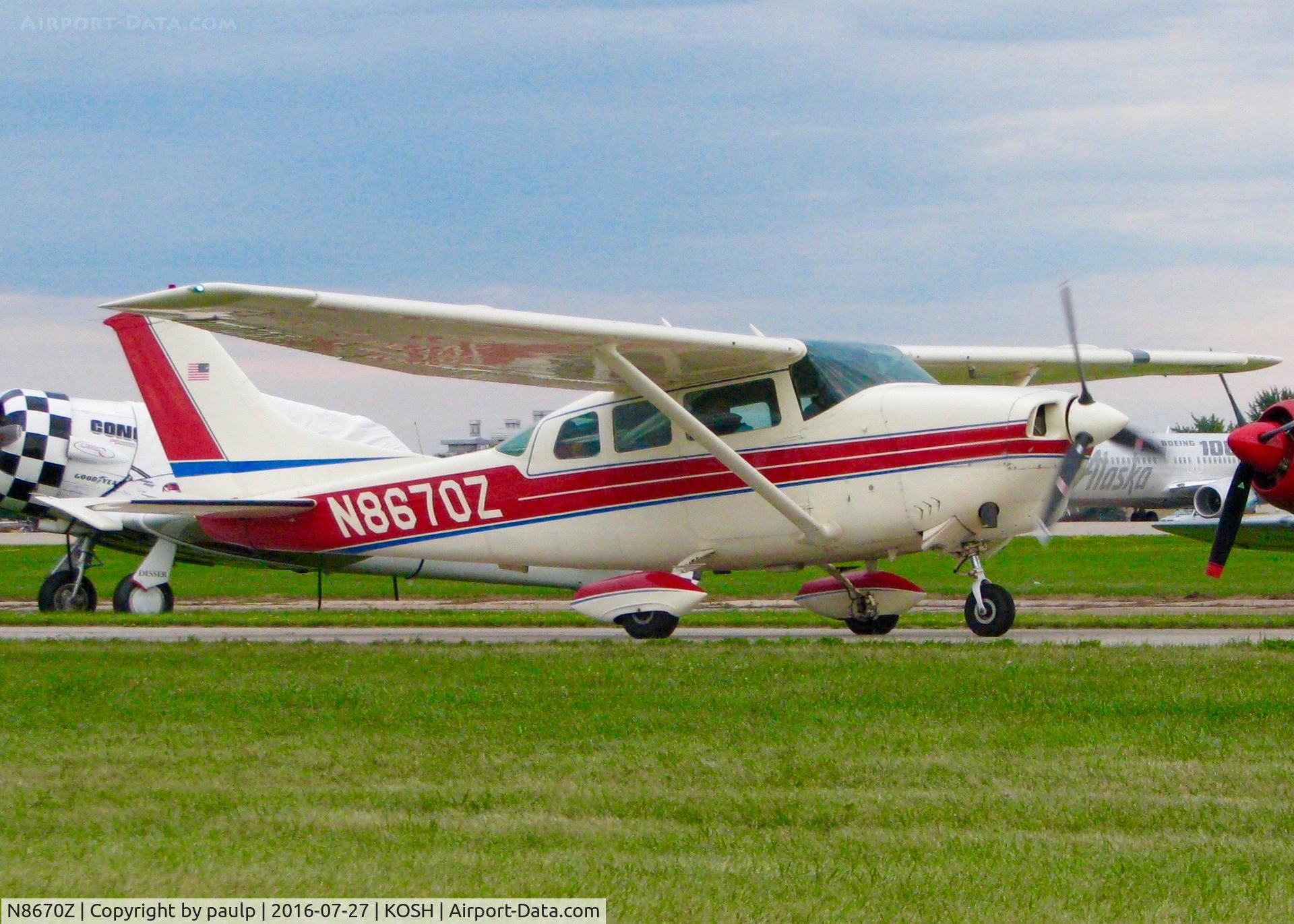 N8670Z, 1968 Cessna TP206C Turbo Super Skylane C/N P206-0470, At Oshkosh.