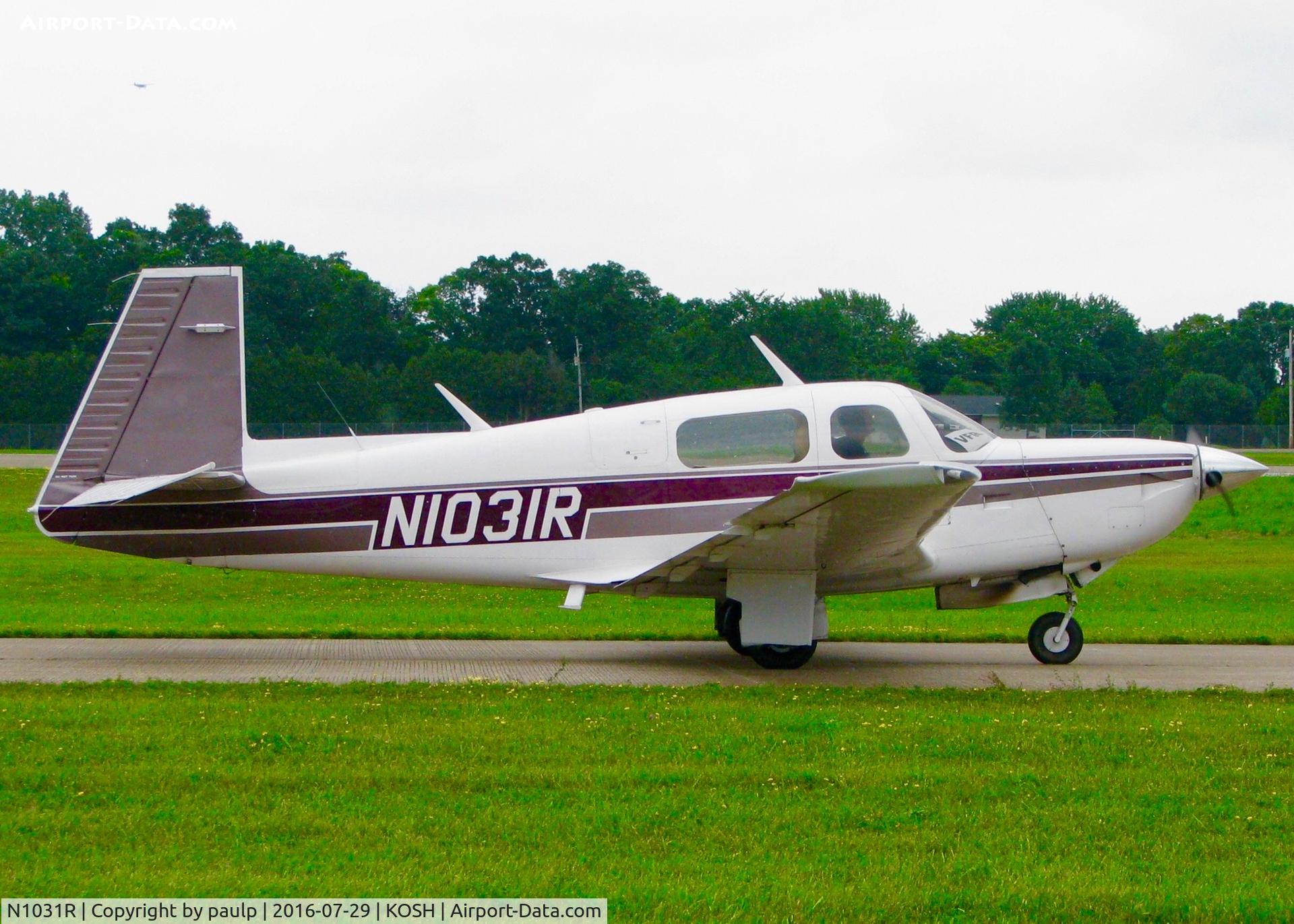 N1031R, 1989 Mooney M20K C/N 25-1216, At Oshkosh.