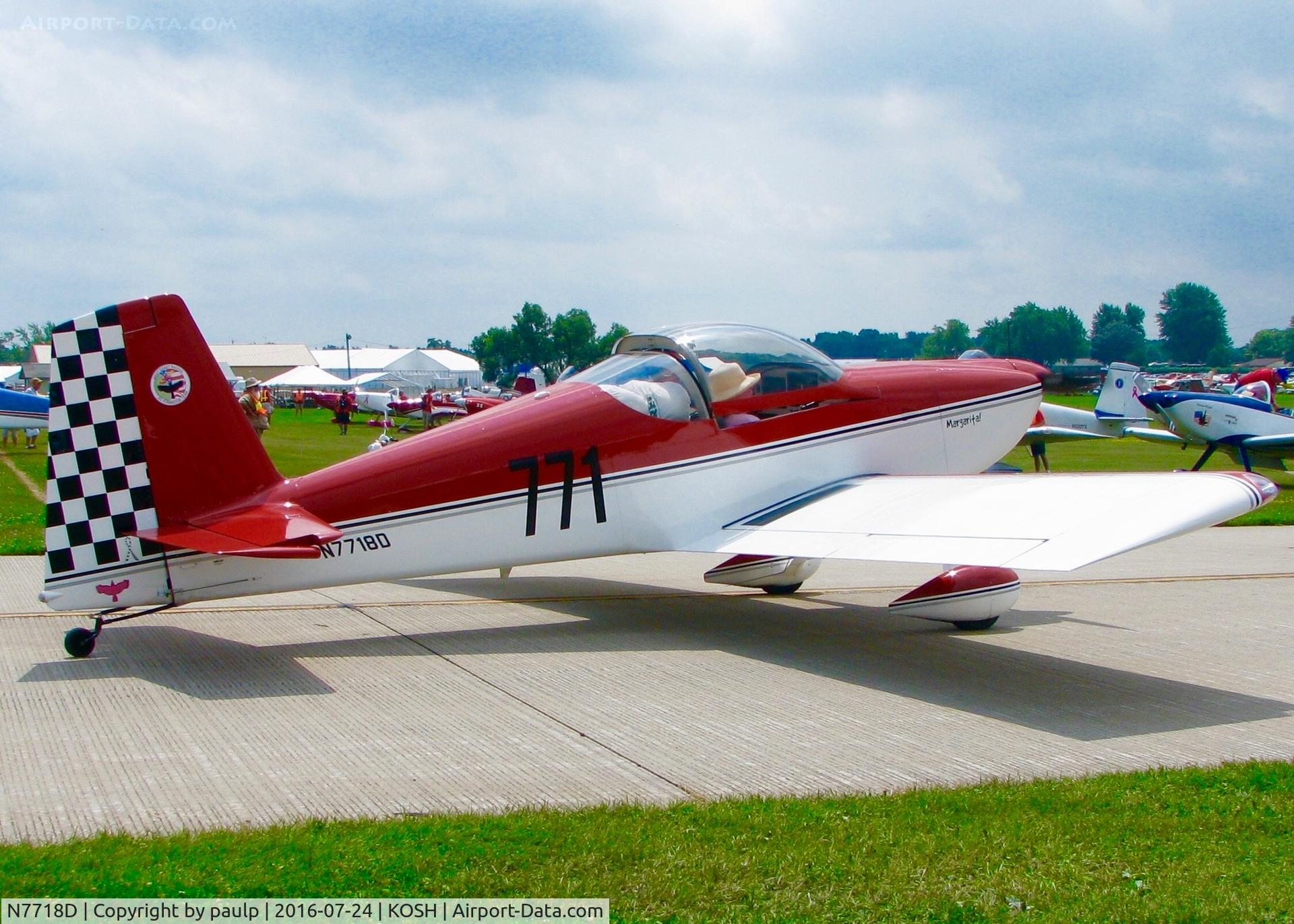 N7718D, 2010 Vans RV-7 C/N 73442, At Oshkosh.