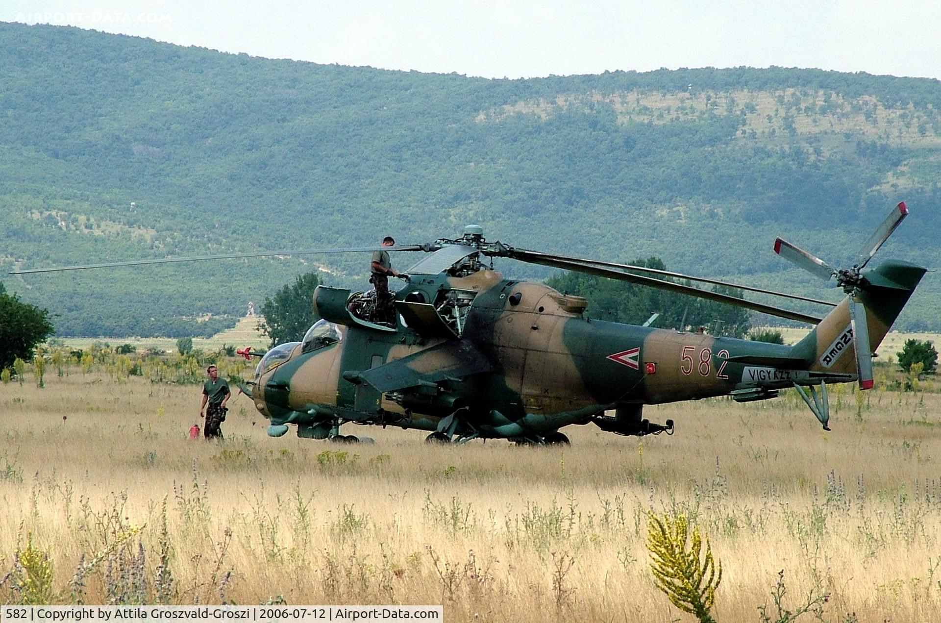 582, 1985 Mil Mi-24D Hind D C/N K220582, Jutas-Újmajor, Veszprém, Hungary