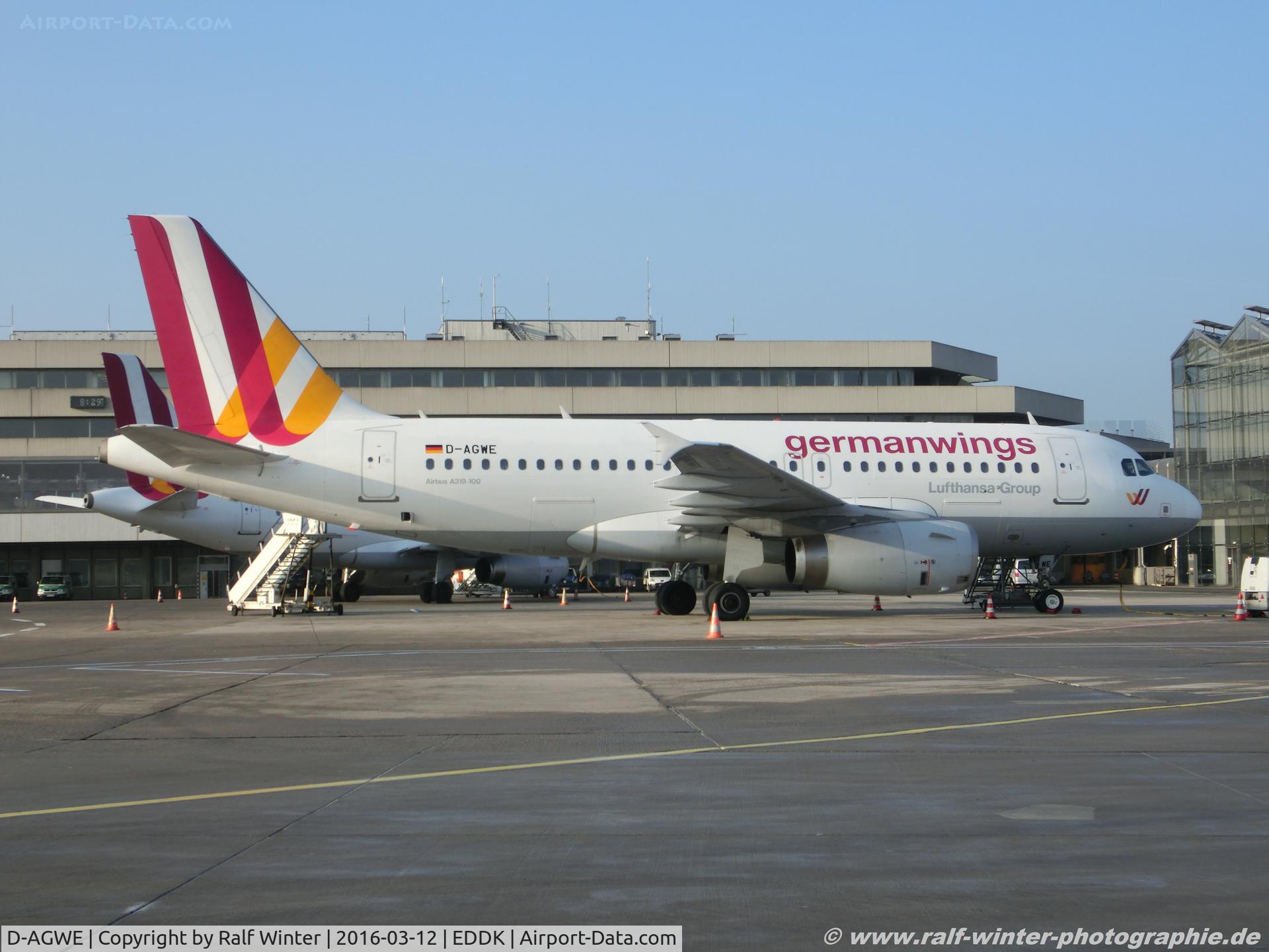 D-AGWE, 2007 Airbus A319-132 C/N 3128, Airbus A319-132 - 4U GWI Germanwings - 3128 - D-AGWE - 12.03.2016 - CGN