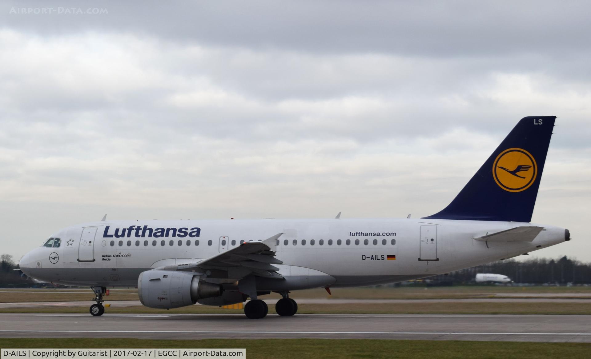 D-AILS, 1997 Airbus A319-114 C/N 729, At Manchester
