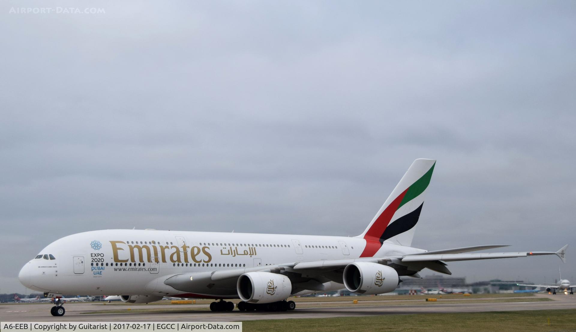A6-EEB, 2012 Airbus A380-861 C/N 109, At Manchester