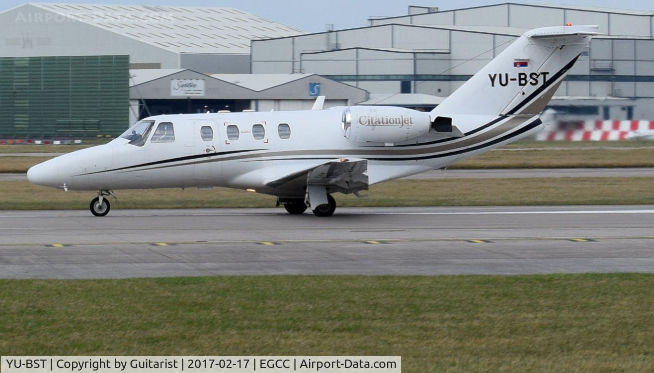 YU-BST, 1993 Cessna 525 CitationJet CJ1 C/N 525-0022, At Manchester
