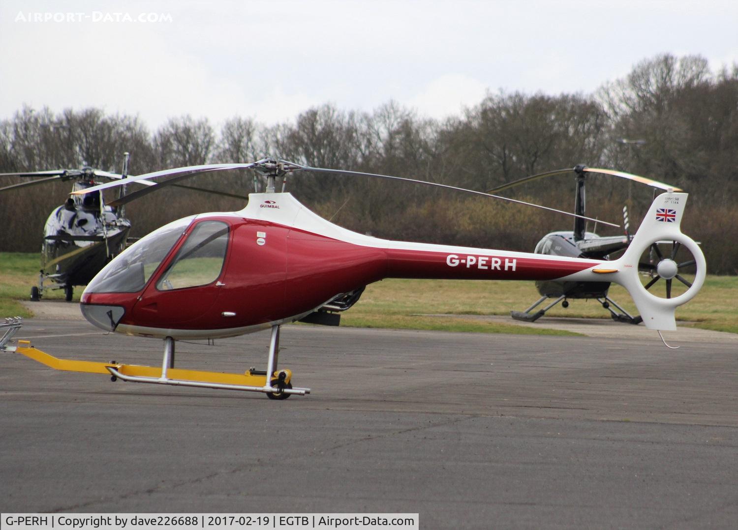 G-PERH, 2016 Guimbal Cabri G2 C/N 1164, G PERH being wheeled from hanger at Wycombe Airpark EGTB