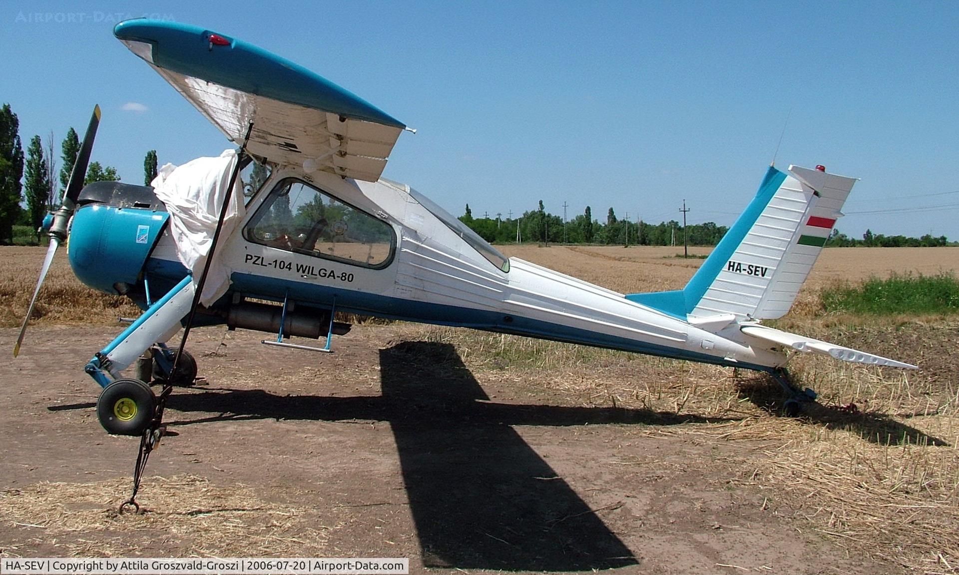 HA-SEV, 1982 PZL-Okecie PZL-104 Wilga 80 C/N CF15810611, Temporary off and landing place Balatonakarattya, Hungary