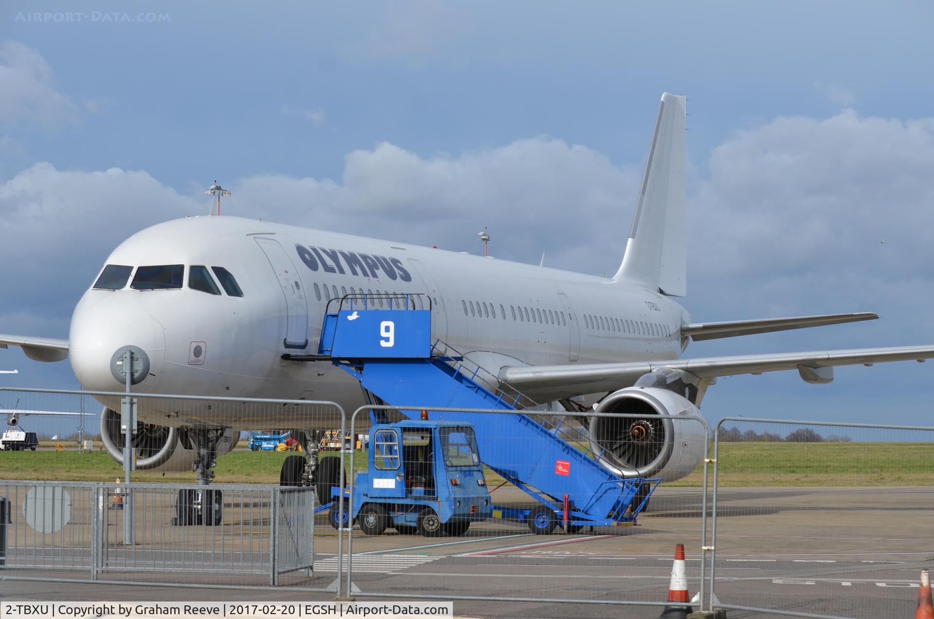 2-TBXU, 1998 Airbus A321-231 C/N 802, On stand at Norwich.