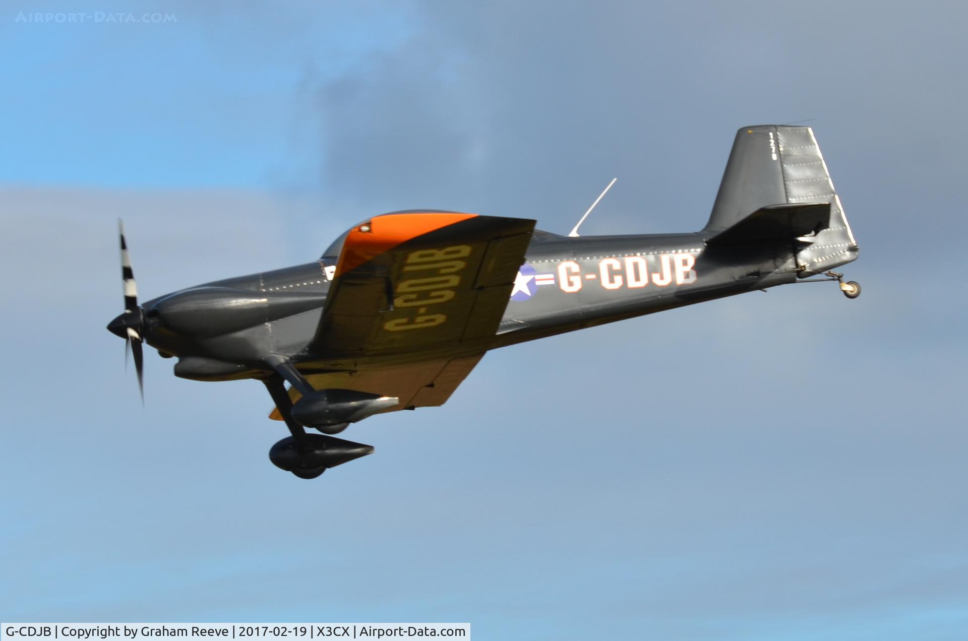 G-CDJB, 1987 Vans RV-4 C/N 1270, Over head at Northrepps.