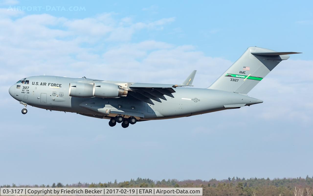03-3127, 2003 Boeing C-17A Globemaster III C/N P-127, on final RW26