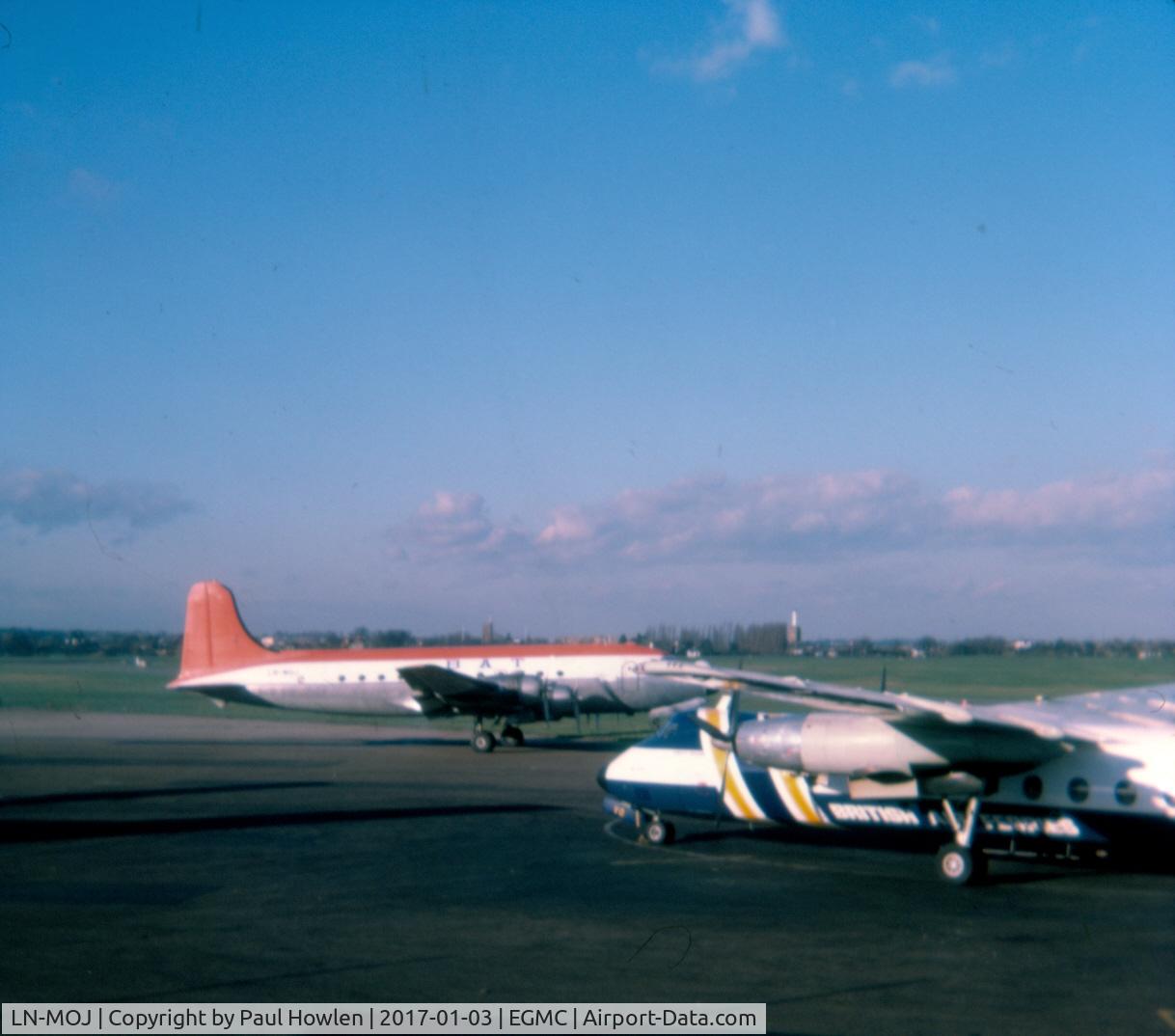 LN-MOJ, 1944 Douglas DC-4 Skymaster C/N 27336, Regular visitor to Southend late 70's
