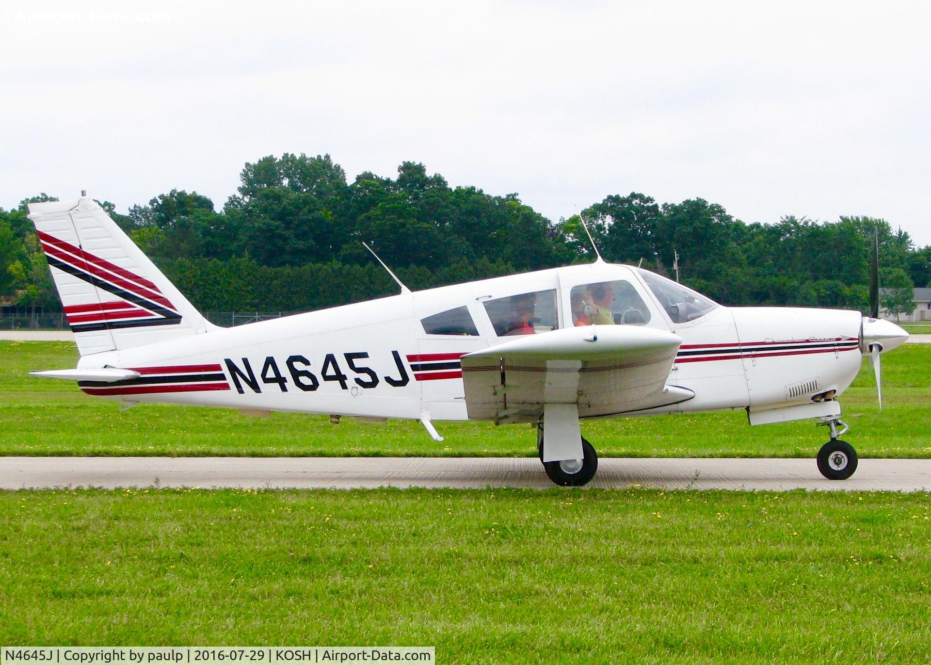 N4645J, 1968 Piper PA-28R-180 Cherokee Arrow C/N 28R-30538, At Oshkosh.