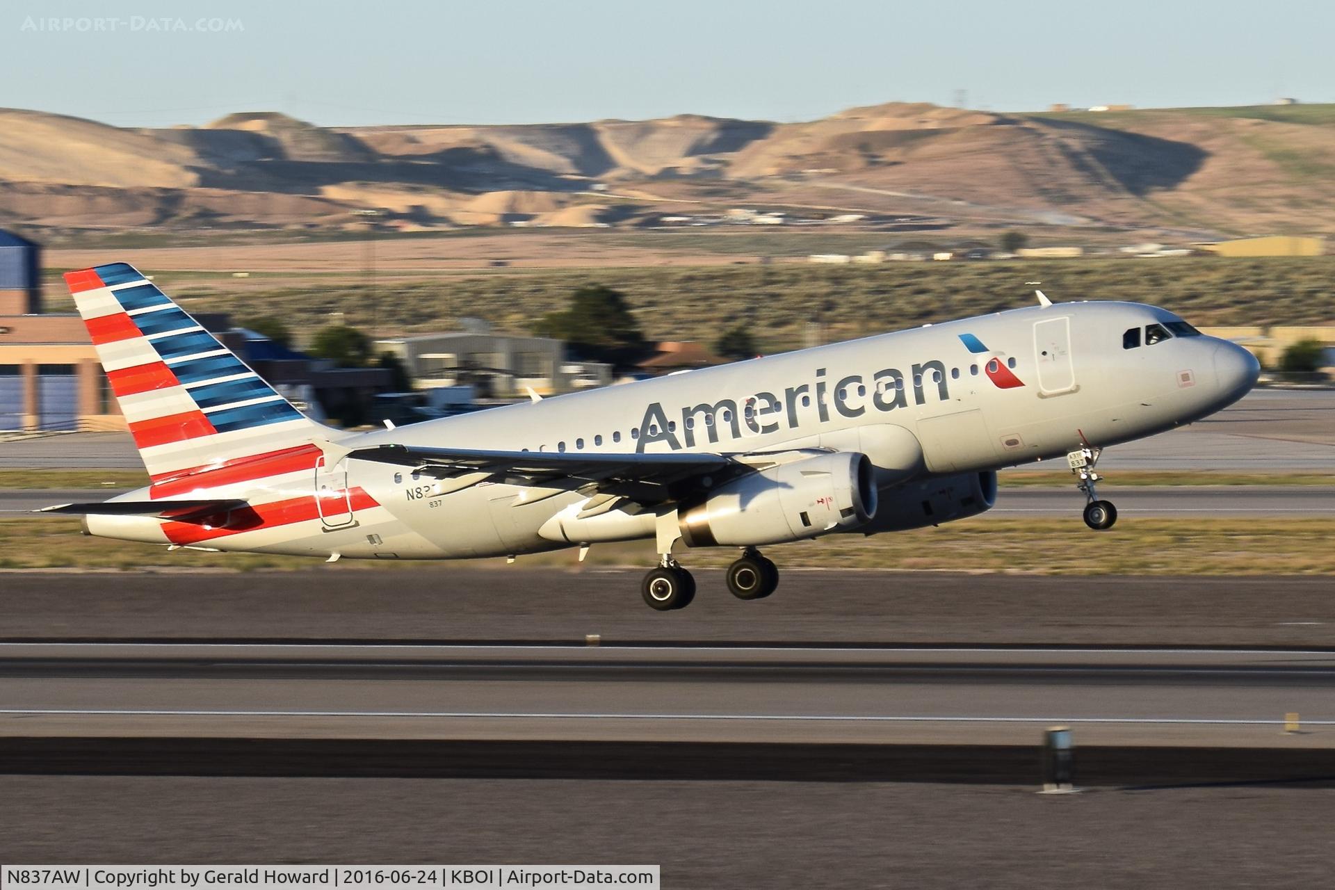 N837AW, 2005 Airbus A319-132 C/N 2595, Early morning departure from RWY 28R.