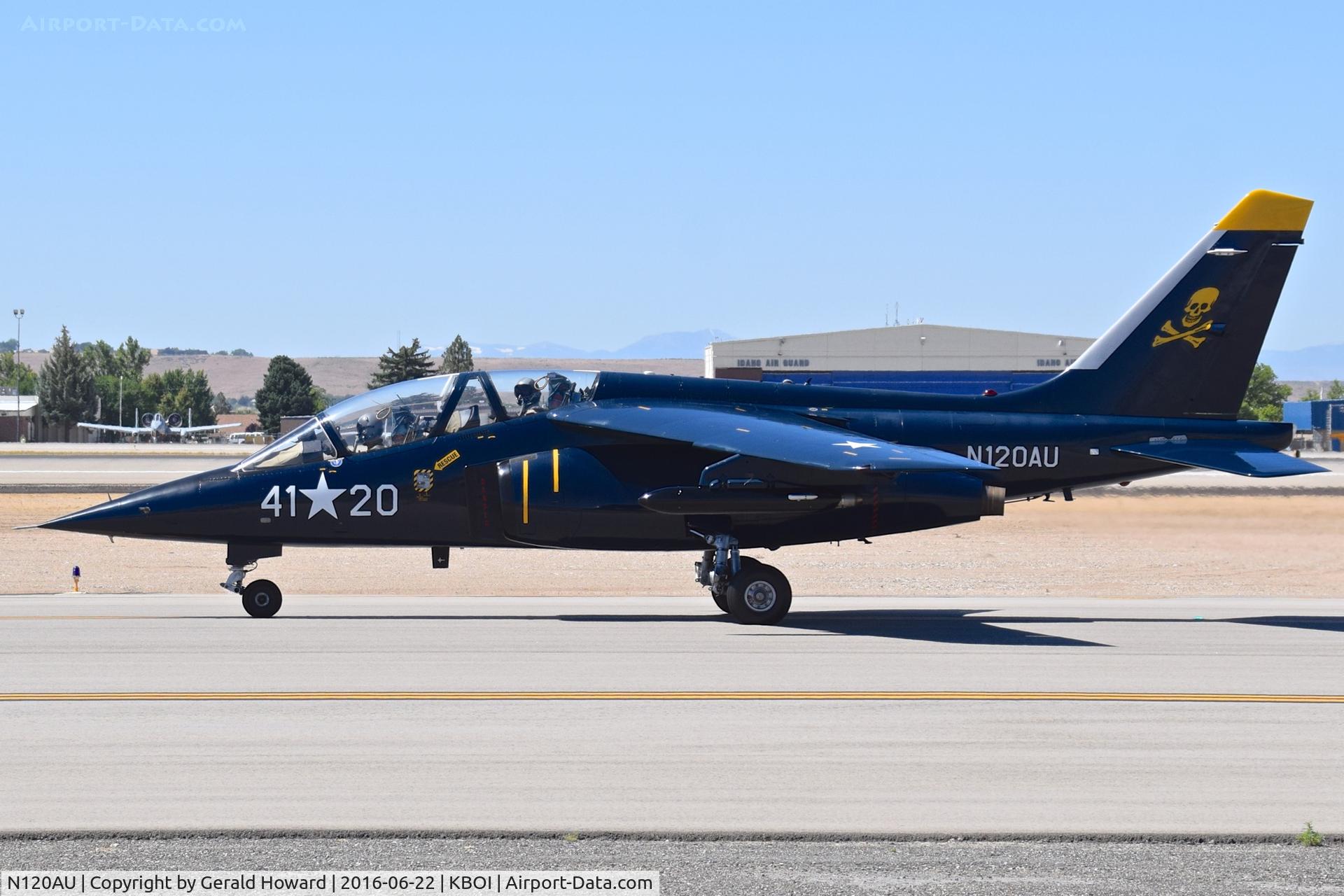 N120AU, 1981 Dassault-Dornier Alpha Jet A C/N 0120, Taxi from north GA ramp.