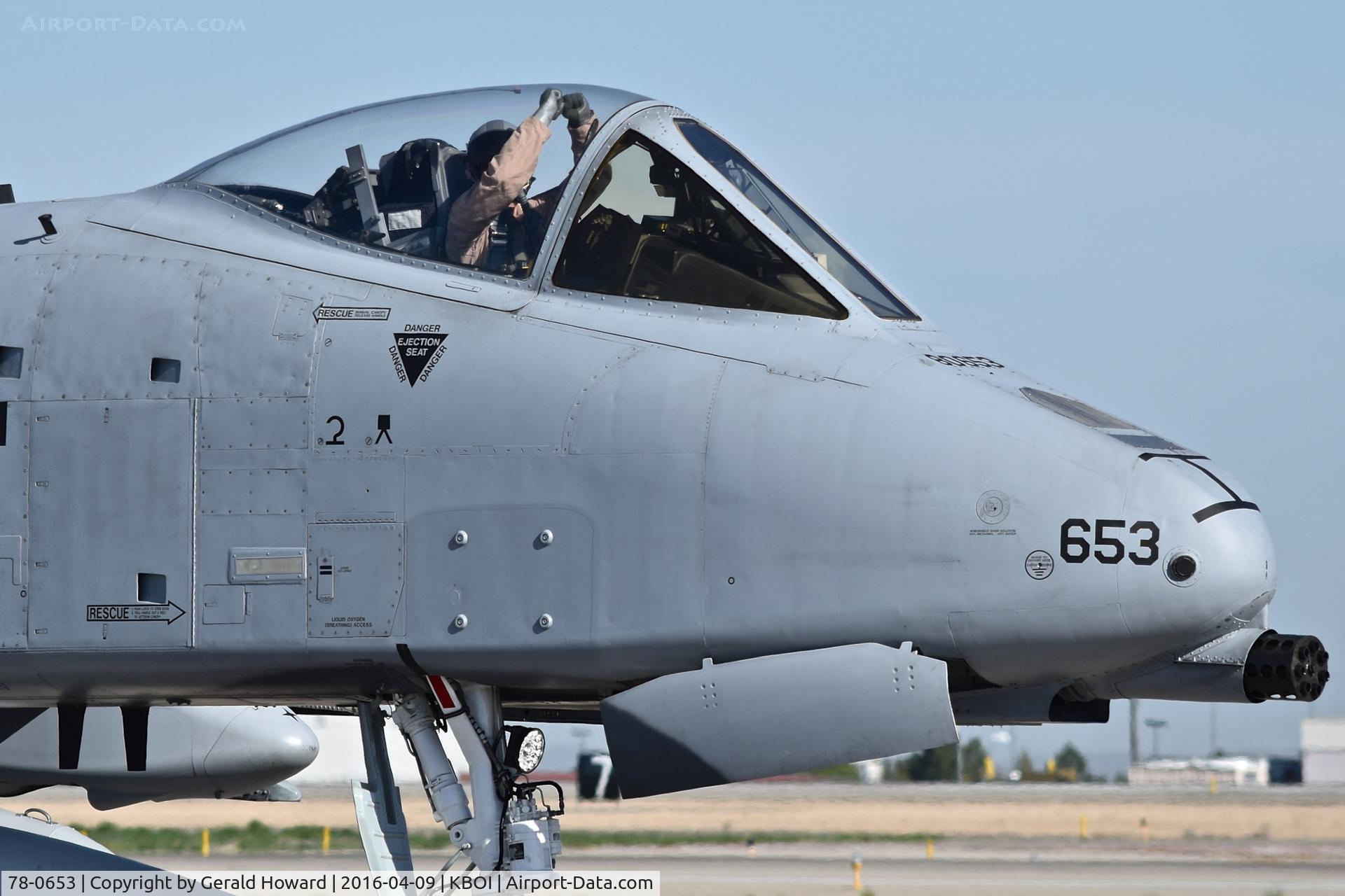 78-0653, 1978 Fairchild Republic A-10C Thunderbolt II C/N A10-0273, Holding on Bravo.  190th Fighter Sq., 124th Fighter Wing, Idaho ANG.