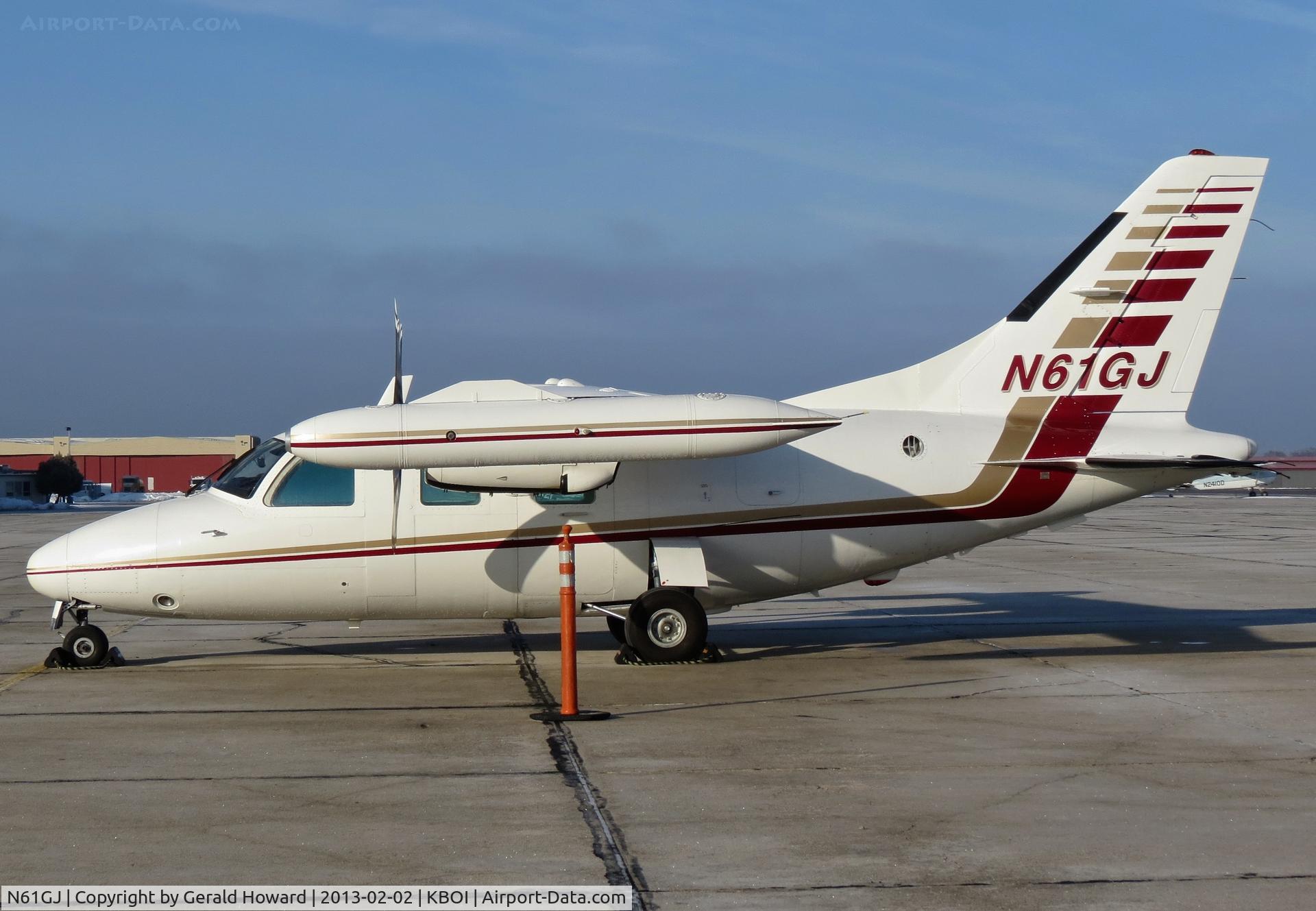 N61GJ, Mitsubishi MU-2B-40 Solitaire C/N 398SA, Parked on south GA ramp.