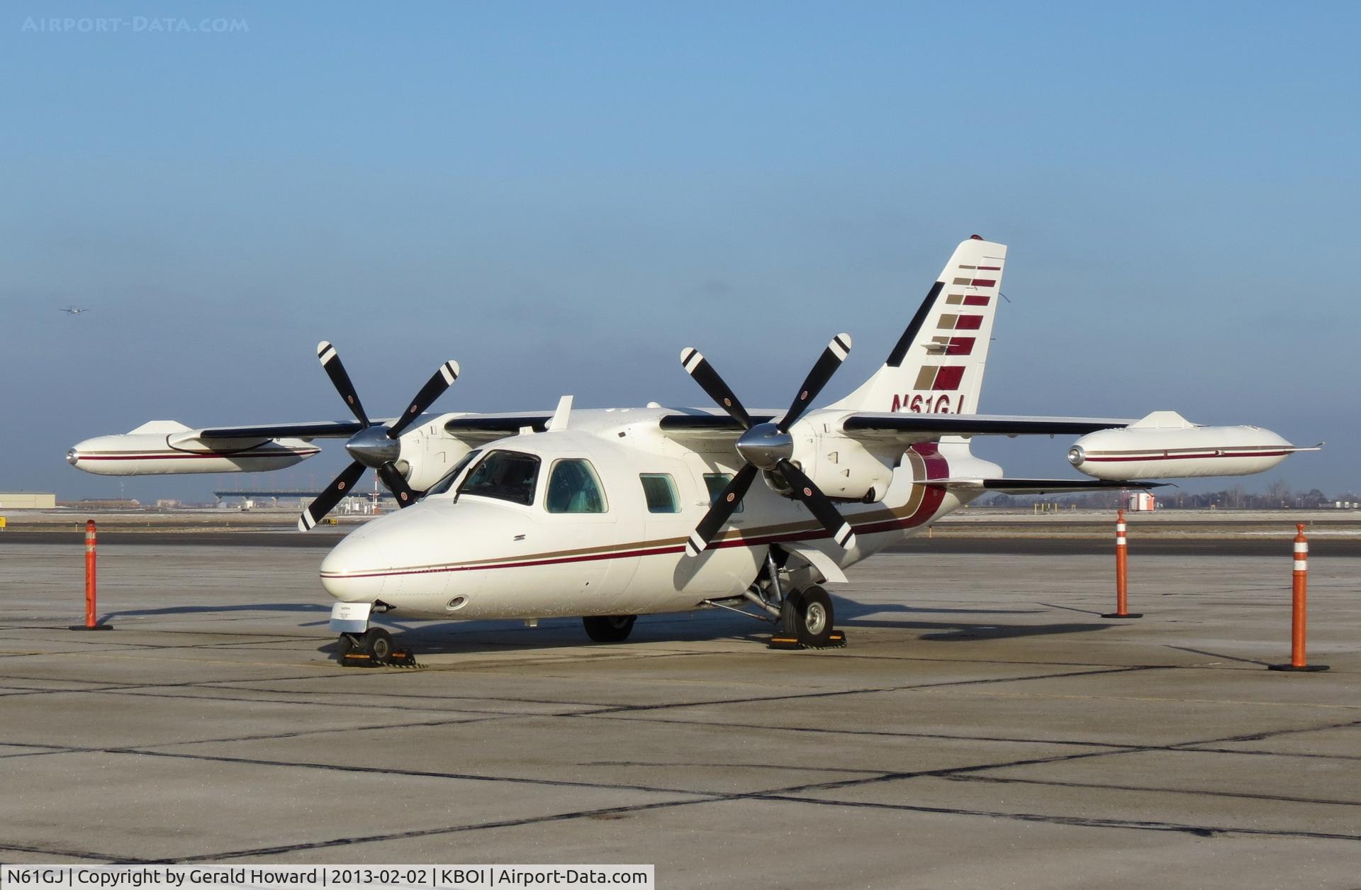 N61GJ, Mitsubishi MU-2B-40 Solitaire C/N 398SA, Parked on south GA ramp.