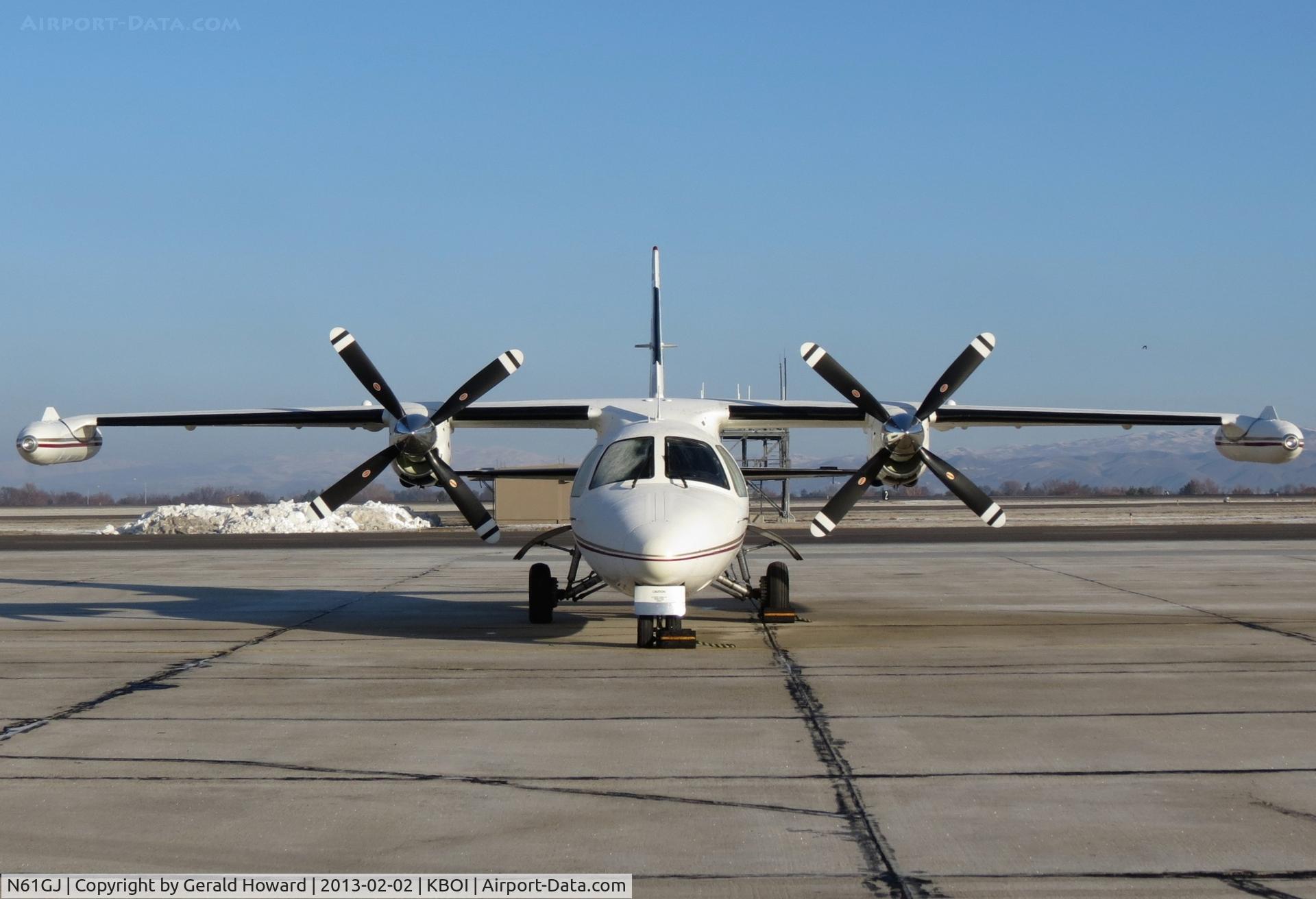 N61GJ, Mitsubishi MU-2B-40 Solitaire C/N 398SA, Parked on south GA ramp.