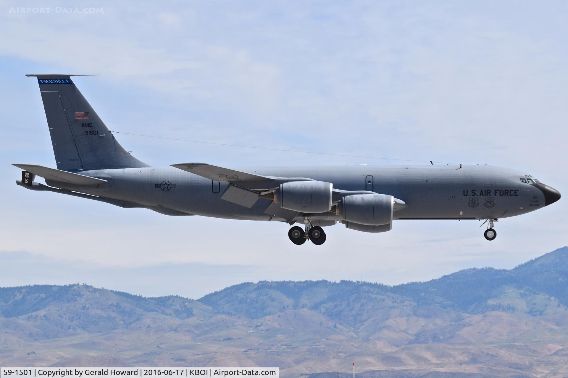 59-1501, 1960 Boeing KC-135R Stratotanker C/N 17989, Landing RWY 10R.  6th AMW / 927th ARW, MacDill AFB