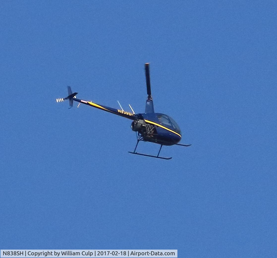 N838SH, 2005 Robinson R22 Beta C/N 3811, I saw it flying over Peace Valley Park, Bucks County Pa.