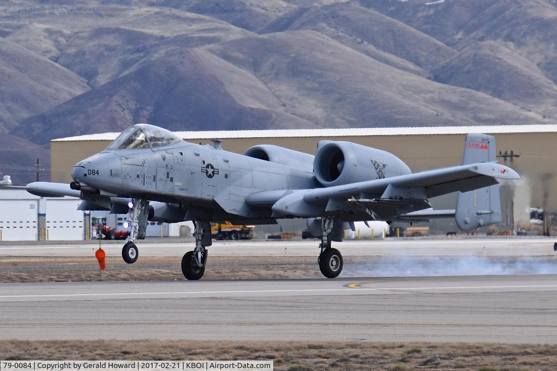 79-0084, 1979 Fairchild Republic A-10C Thunderbolt II C/N A10-0348, Landing RWY 28L. 190th Fighter Sq., 124th Fighter Wing, Idaho ANG.