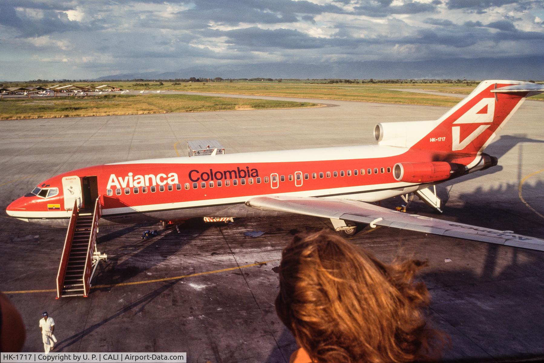 HK-1717, 1965 Boeing 727-021(F) C/N 18993, Before flight from Cali to Bogota.
January 1979