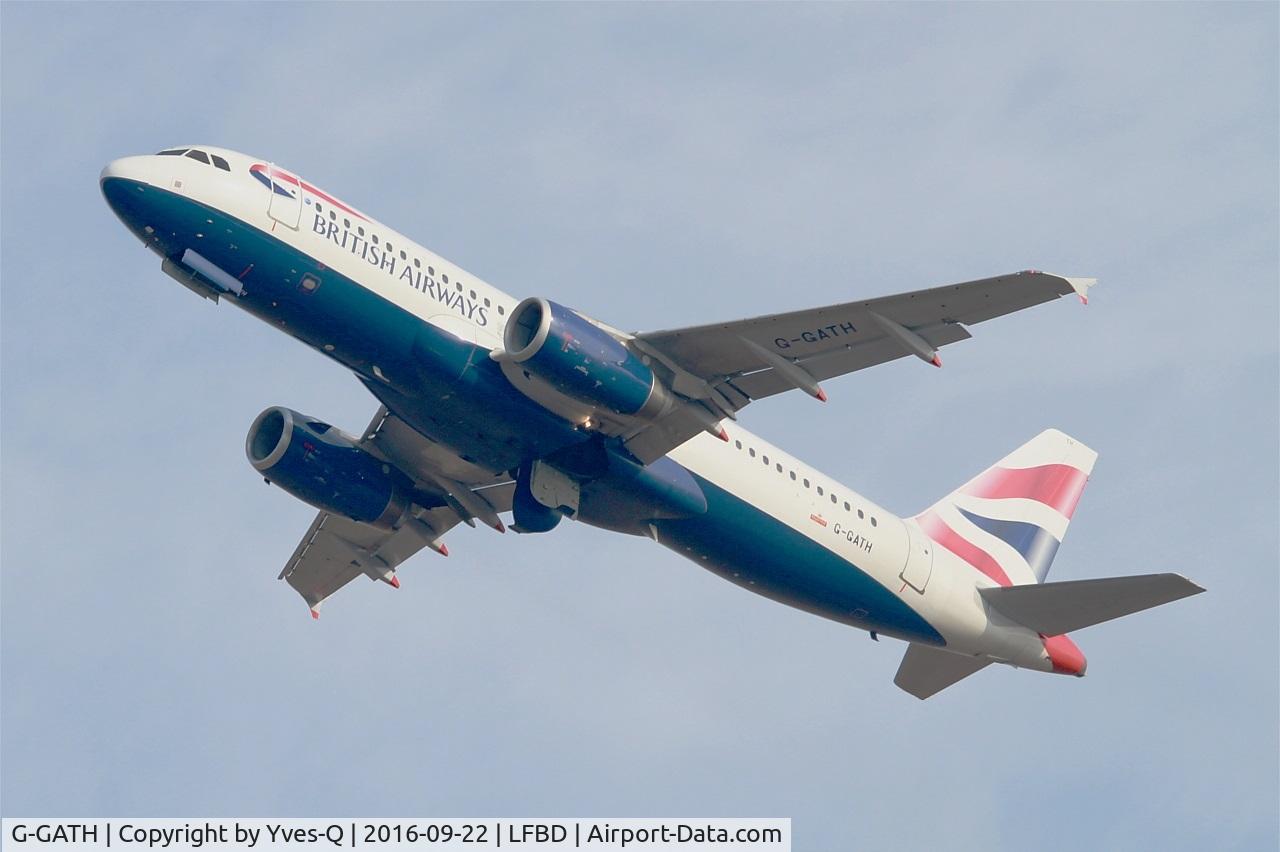 G-GATH, 2001 Airbus A320-233 C/N 1482, Airbus A320-233, Take off rwy 23, Bordeaux Mérignac airport (LFBD-BOD)