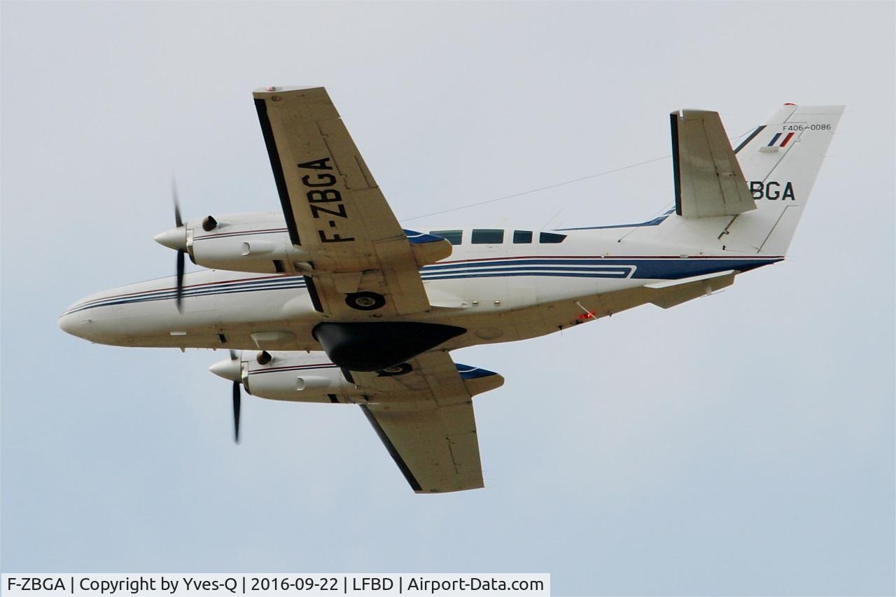 F-ZBGA, Reims F406 Vigilant C/N F406-0086, Reims F406 Caravan II, Take off rwy 23, Bordeaux Mérignac airport (LFBD-BOD)